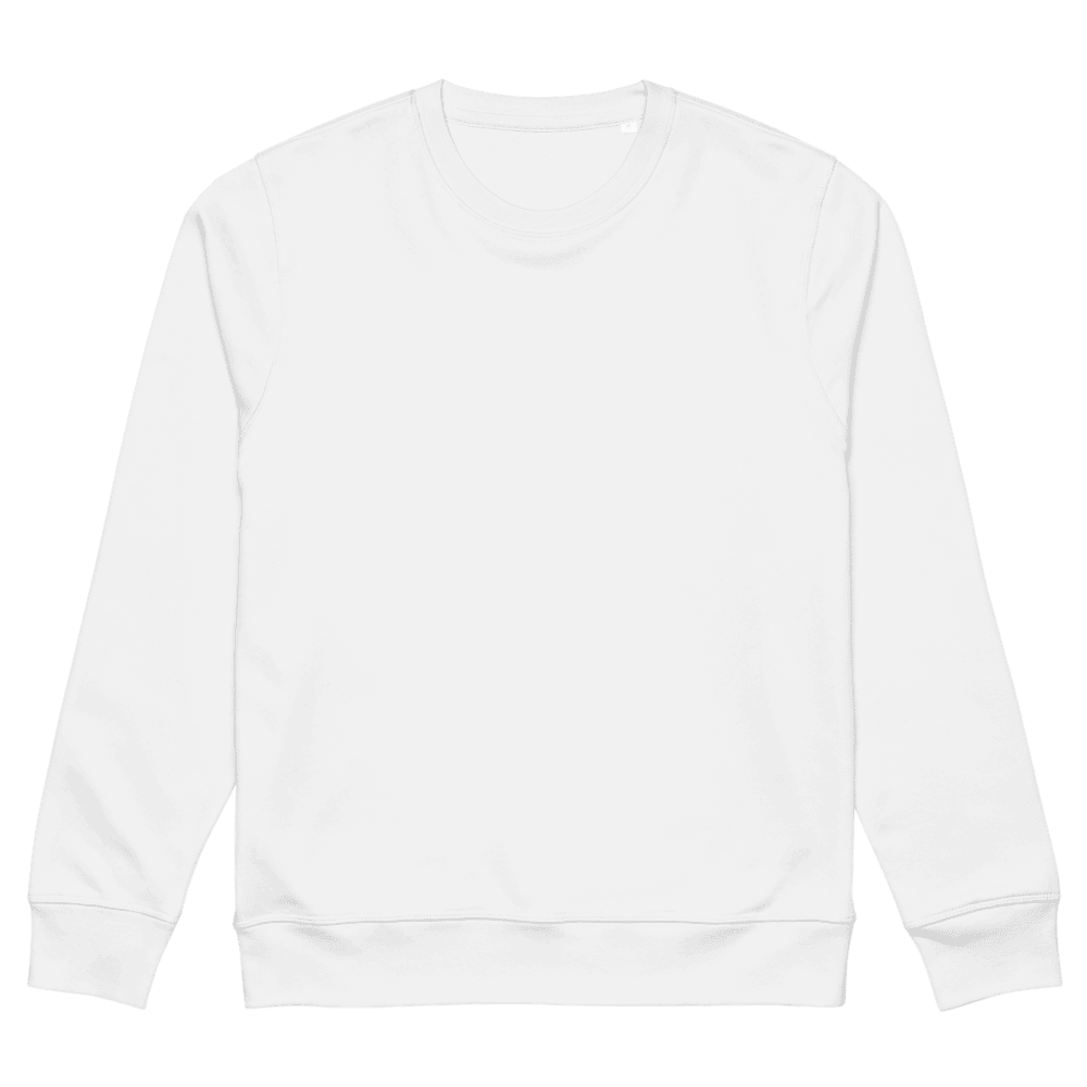 Organic Crewneck Sweatshirt — Desert Dust · Flat lay · front