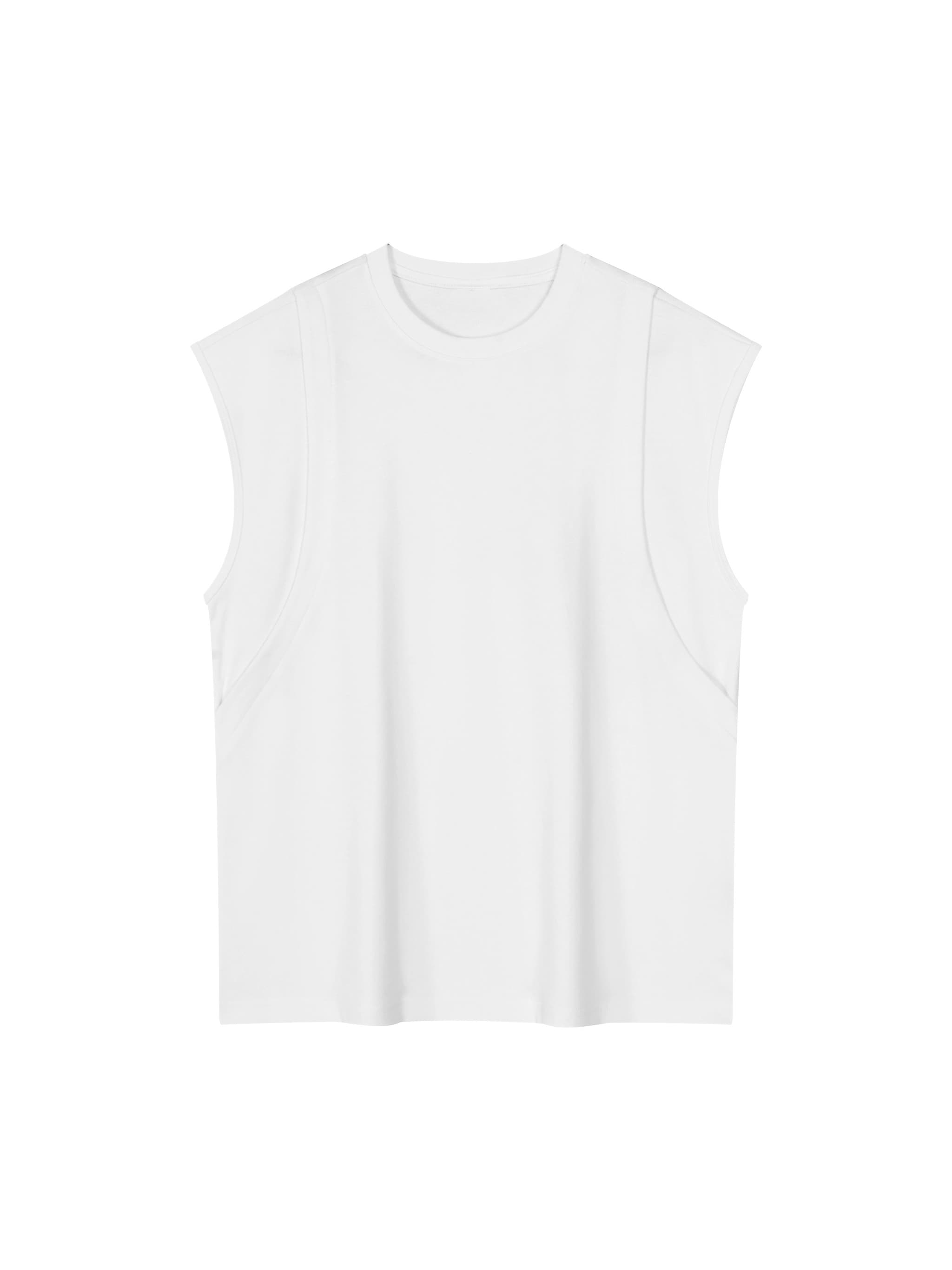 Custom Spliced Panel Muscle Tee — T-Shirts