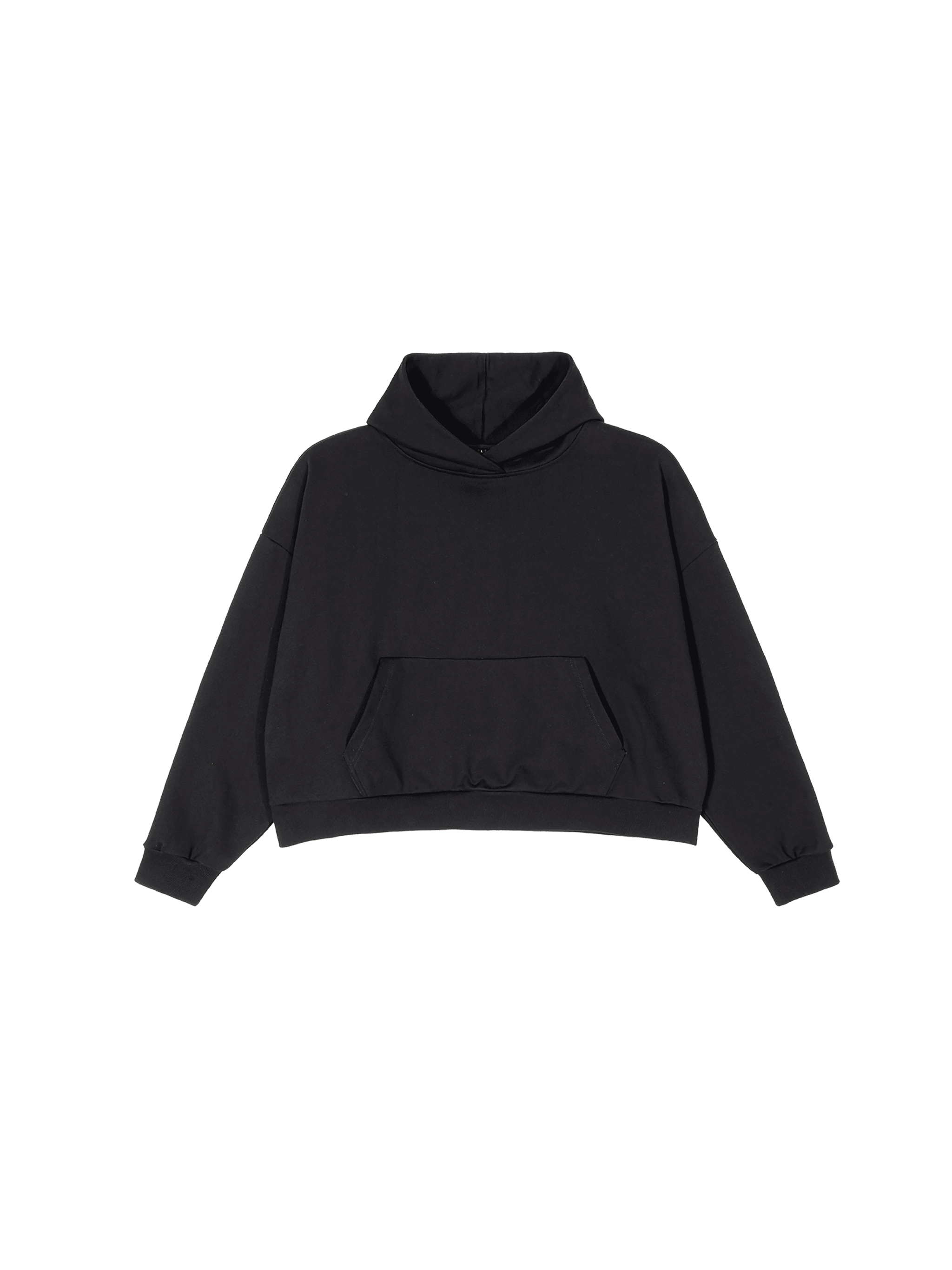 Boxy Oversized Hoodie — Black