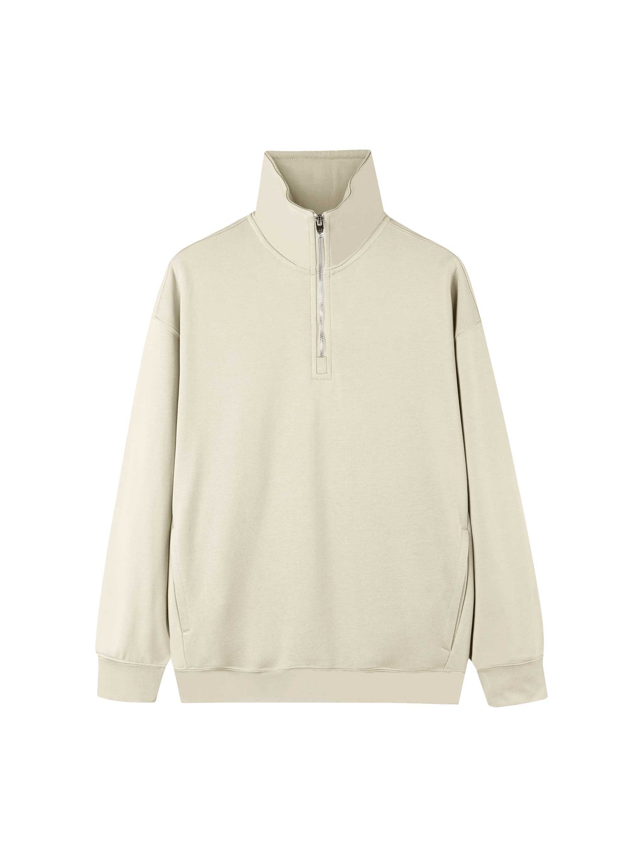 Custom Quarter-Zip Drop Shoulder Sweatshirt — Sweatshirts