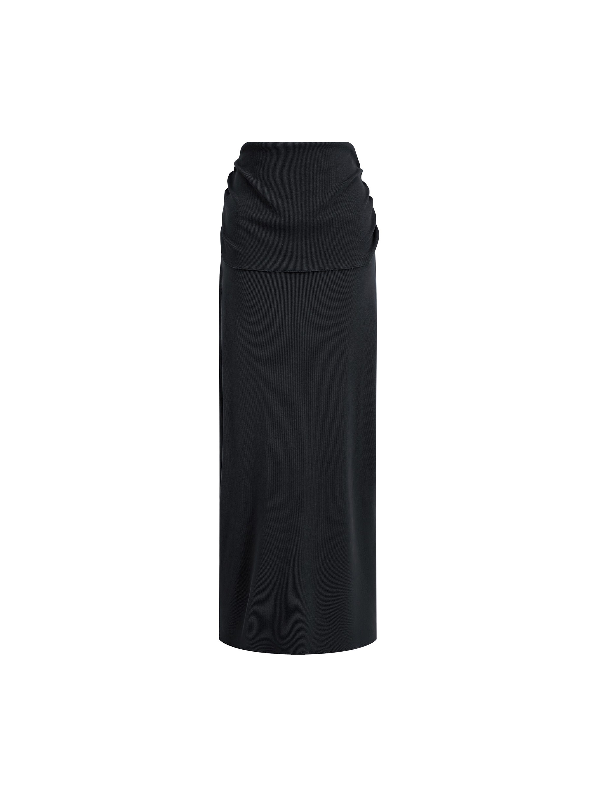 Reversible Washed Maxi Skirt — Washed Black
