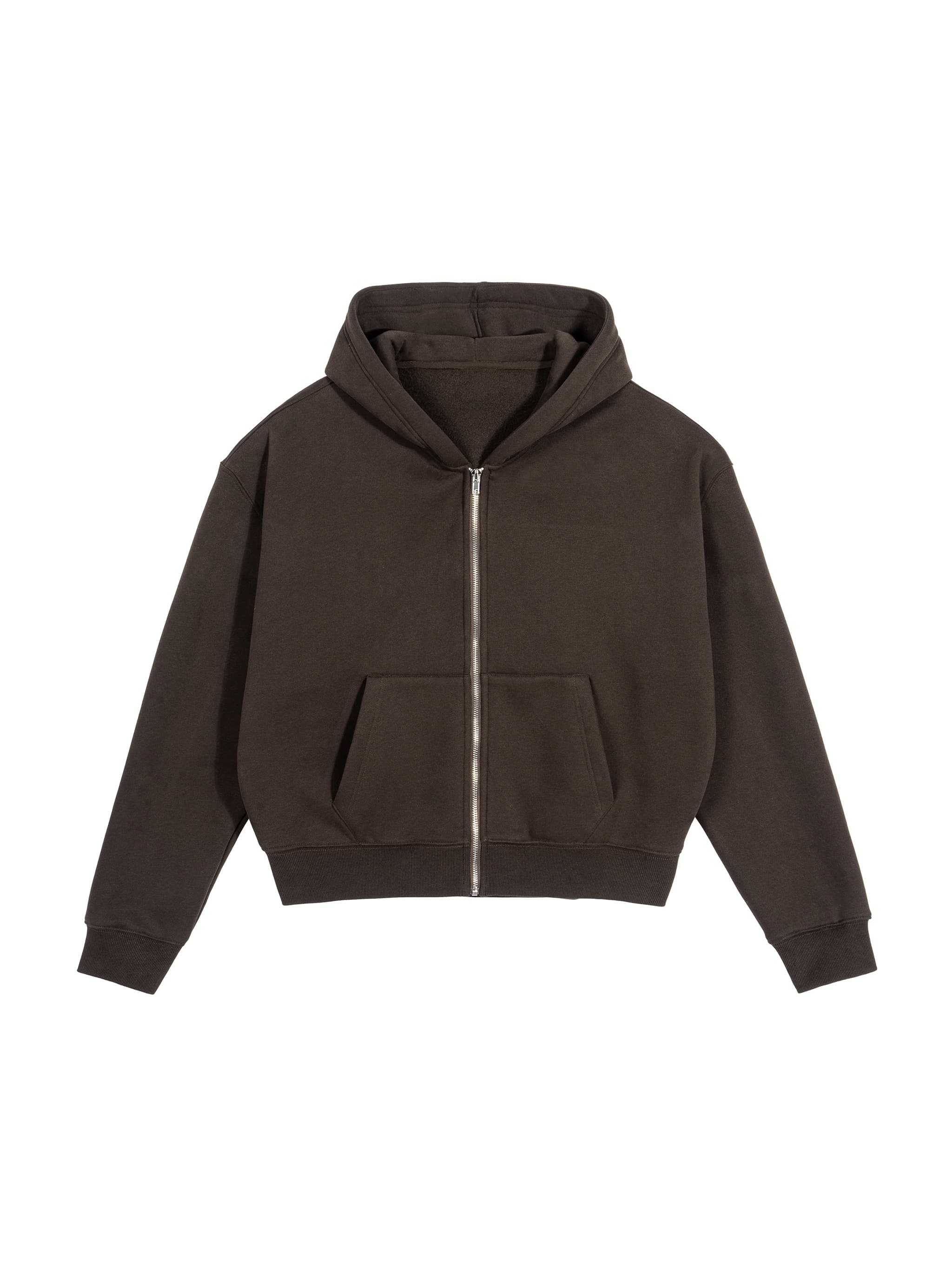 Custom Cropped Fleece Zip-Up Hoodie — Hoodies