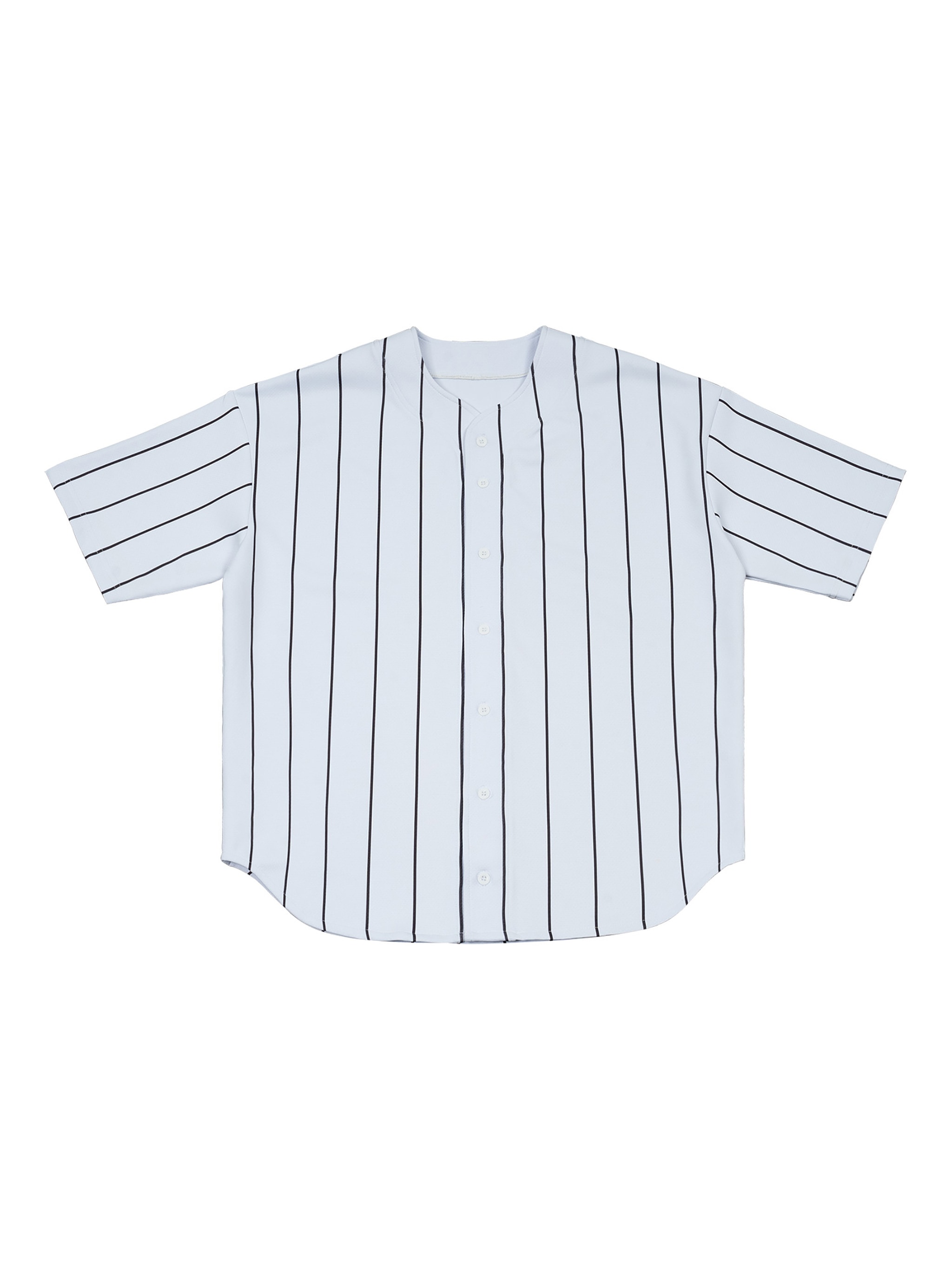 Pinstripe Baseball Jersey — White