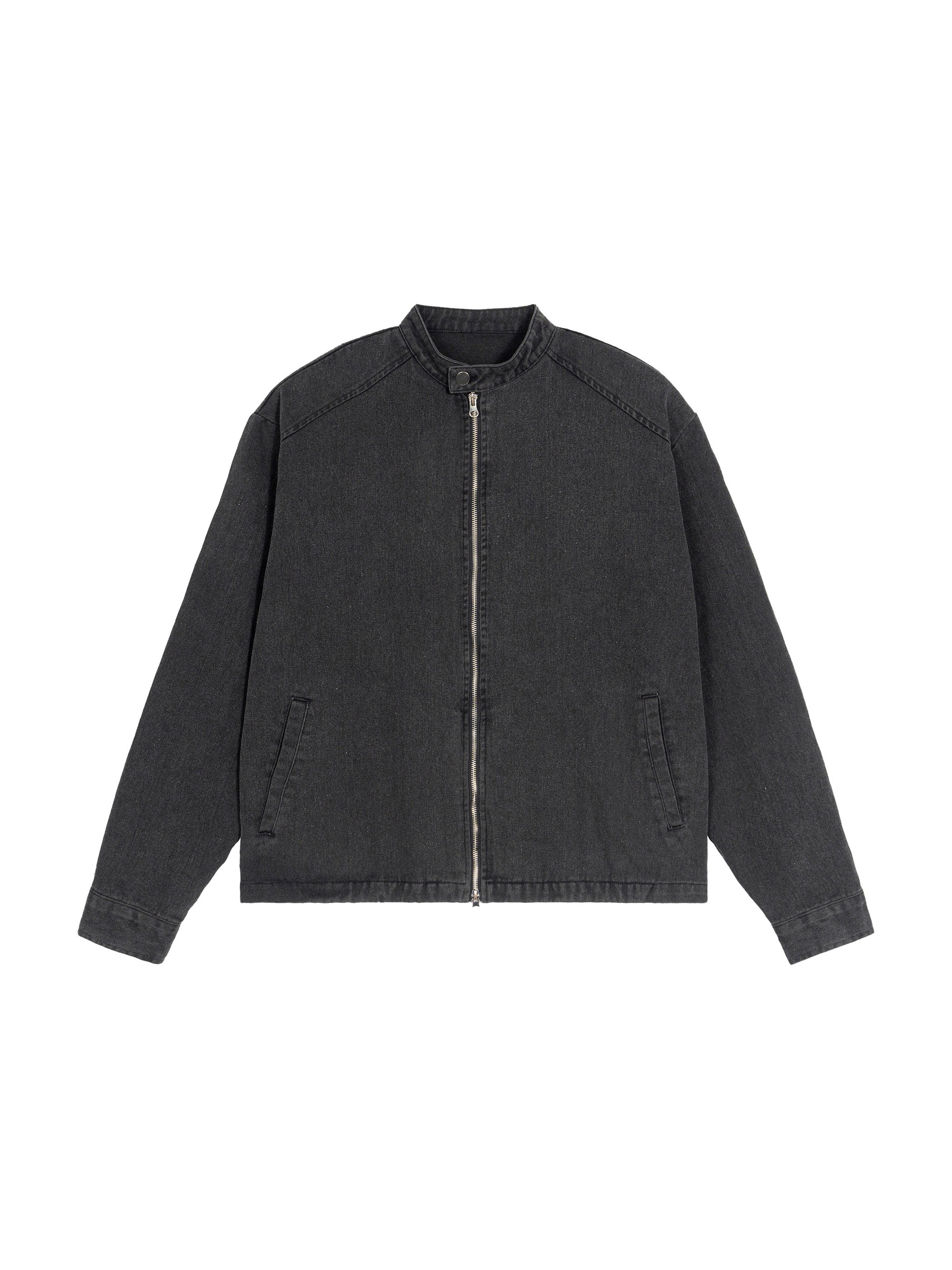 Denim Vintage Washed Jacket — Black