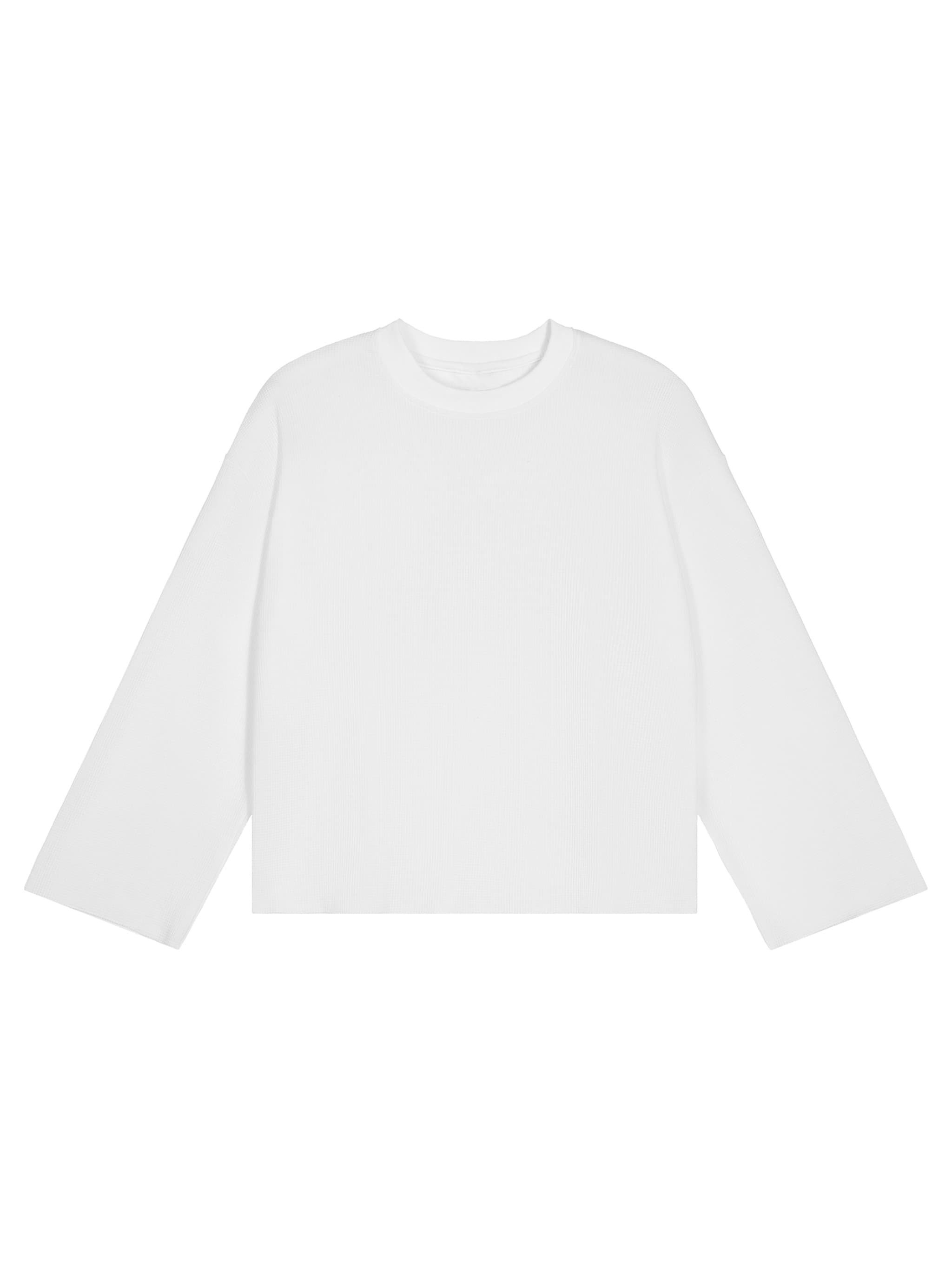 Custom Unisex Waffle Raw Edge Long Sleeve T-Shirt — T-Shirts