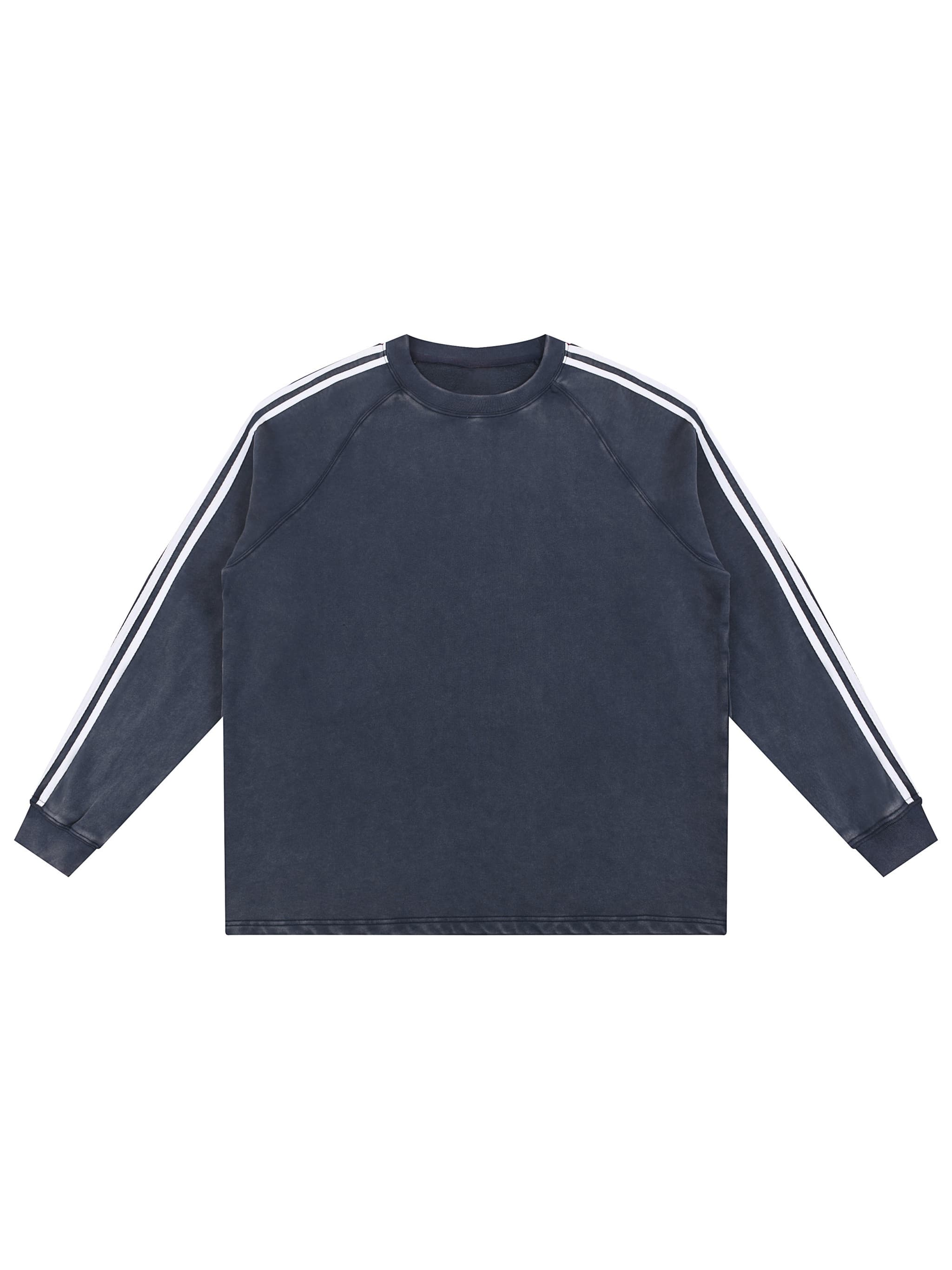 Custom Snow Washed Contrast Tape Crewneck — Sweatshirts