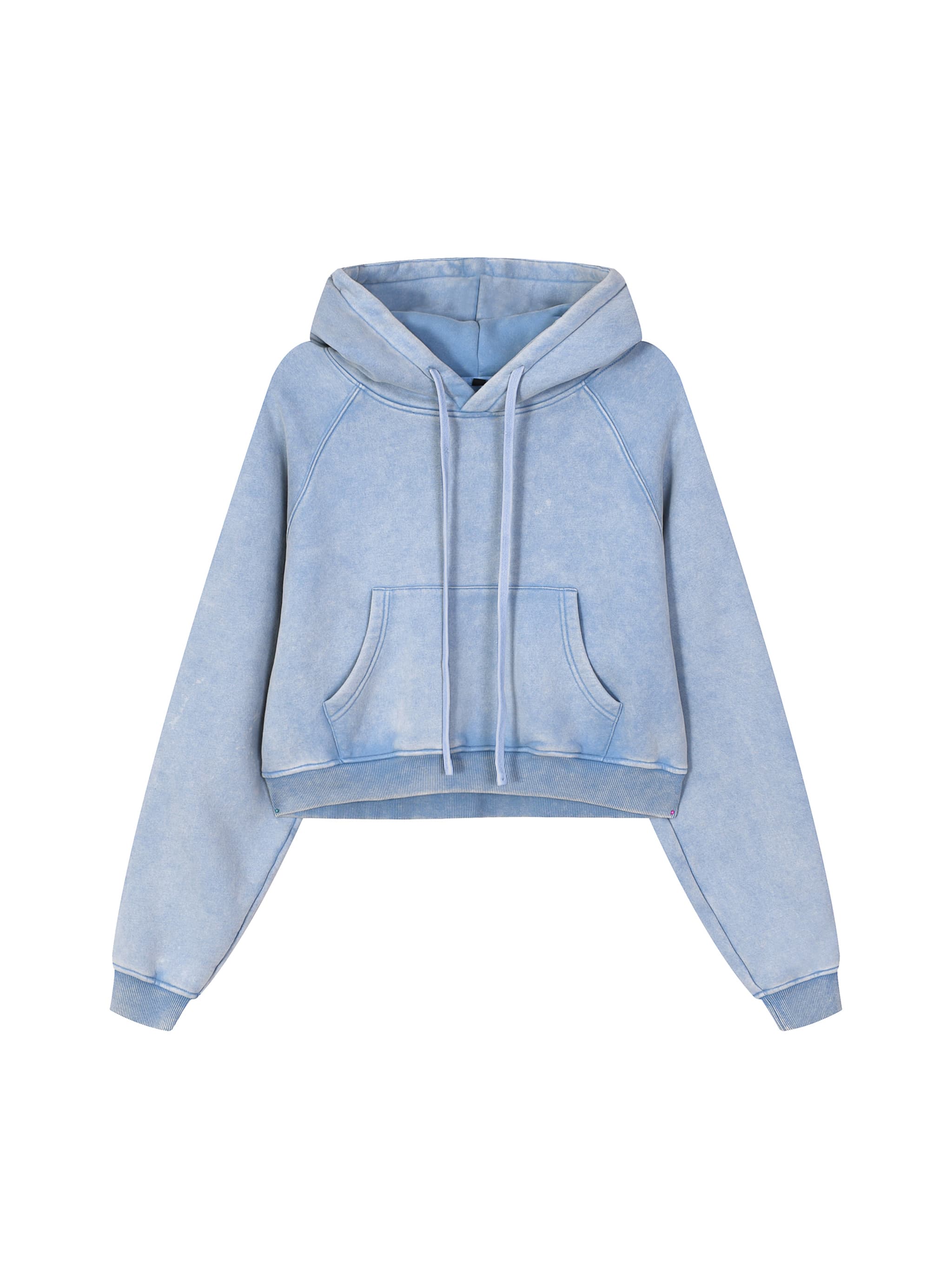 Custom Snow Washed Cropped Hoodie — Hoodies