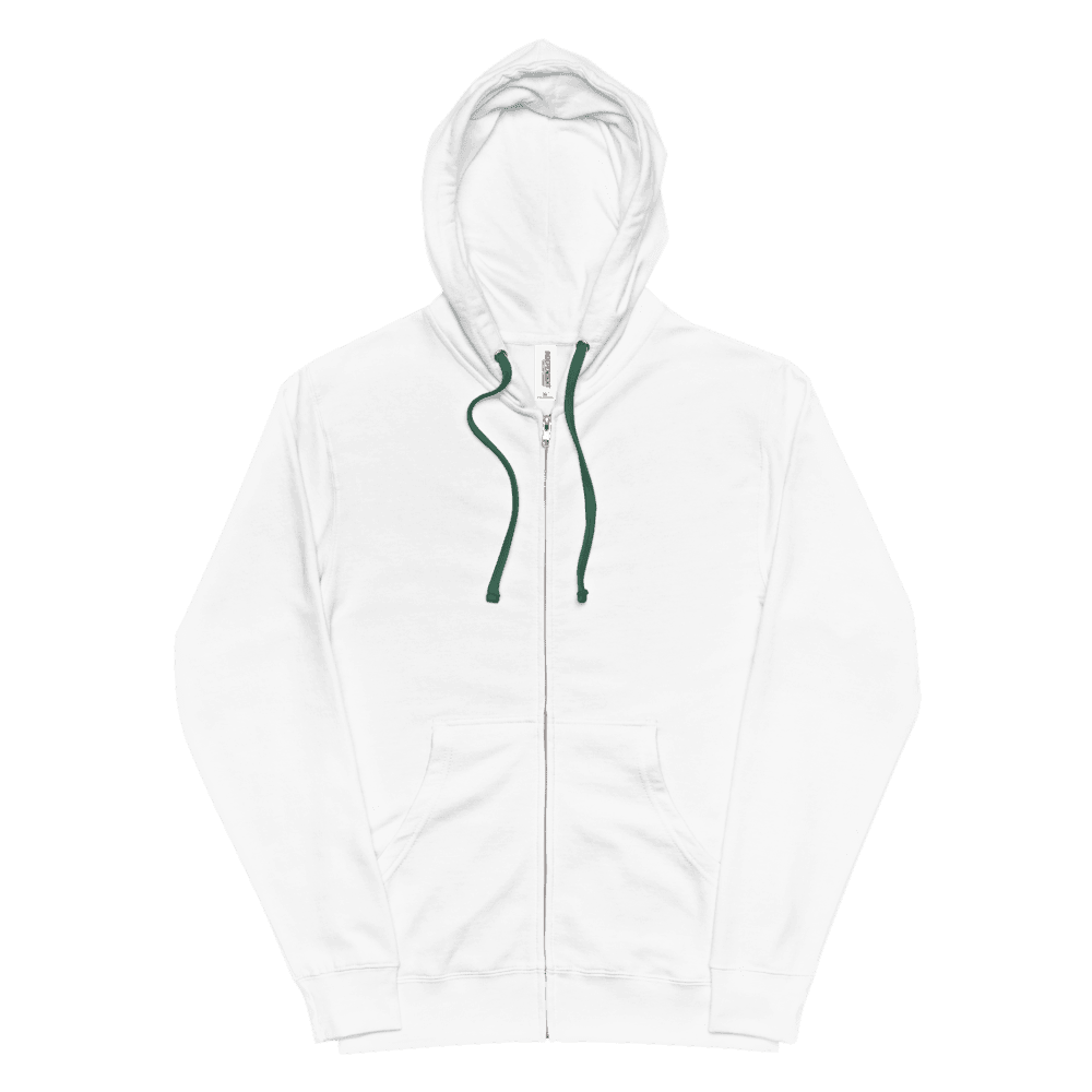 Unisex Fleece Zip-Up Hoodie — Alpine Green