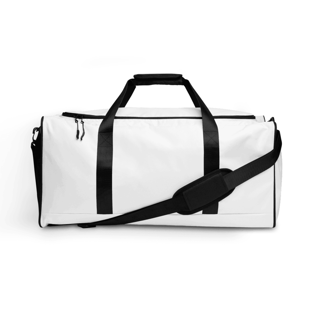 All-Over Print Duffle Bag — Flat lay · front