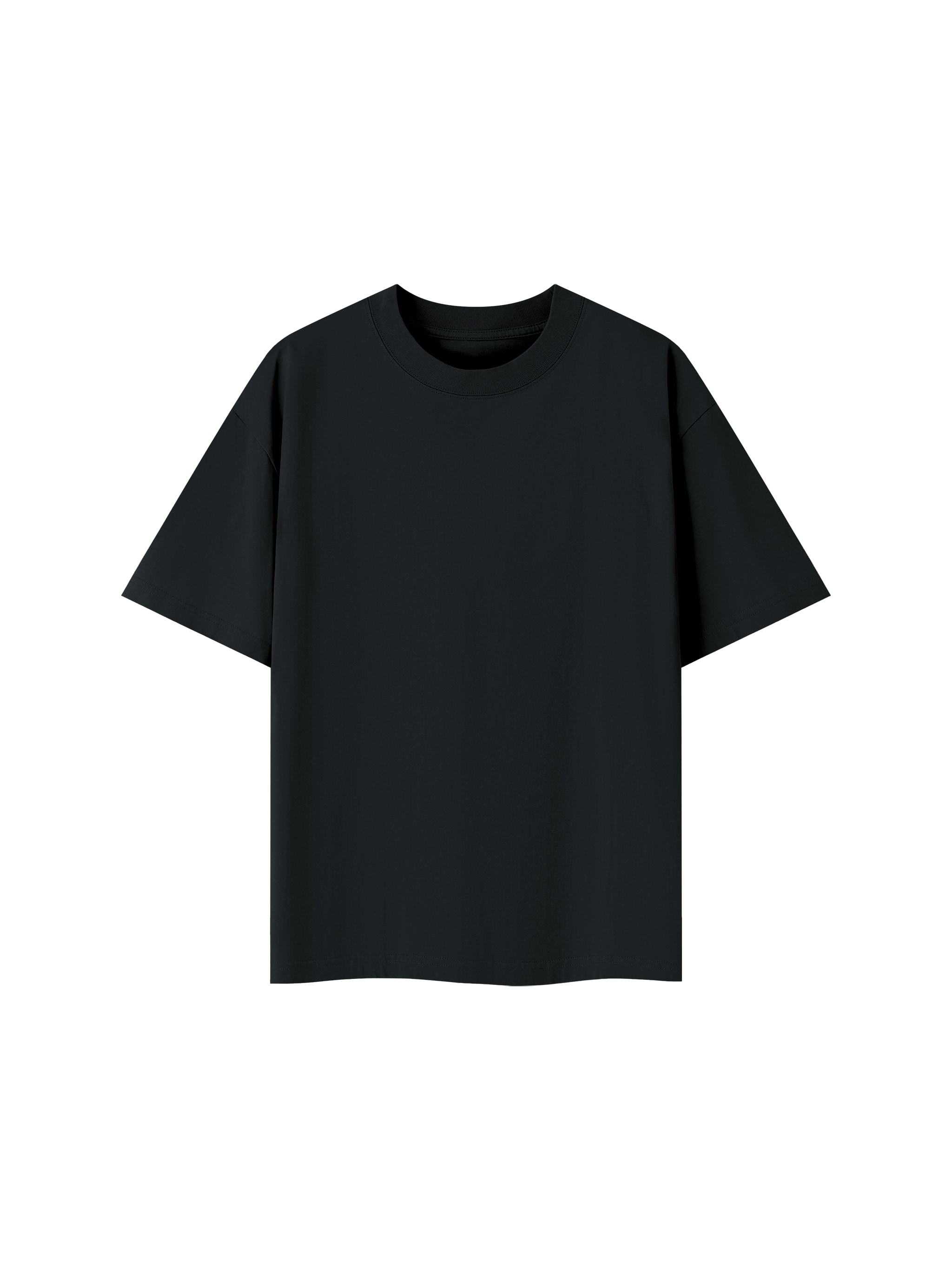 Unisex Loose Drop Shoulder T-Shirt — Black