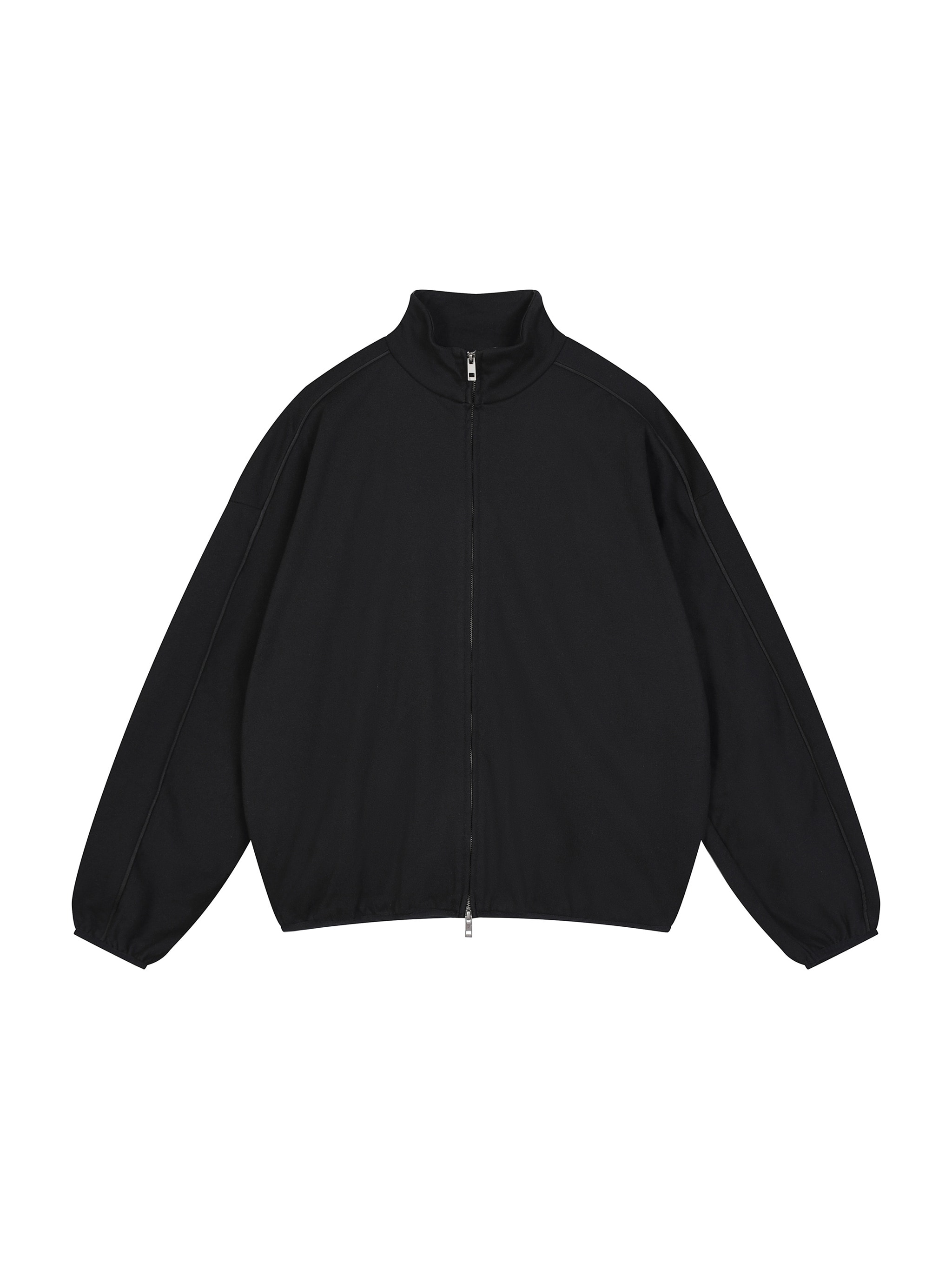 Heavyweight Stand Collar Jacket — Black