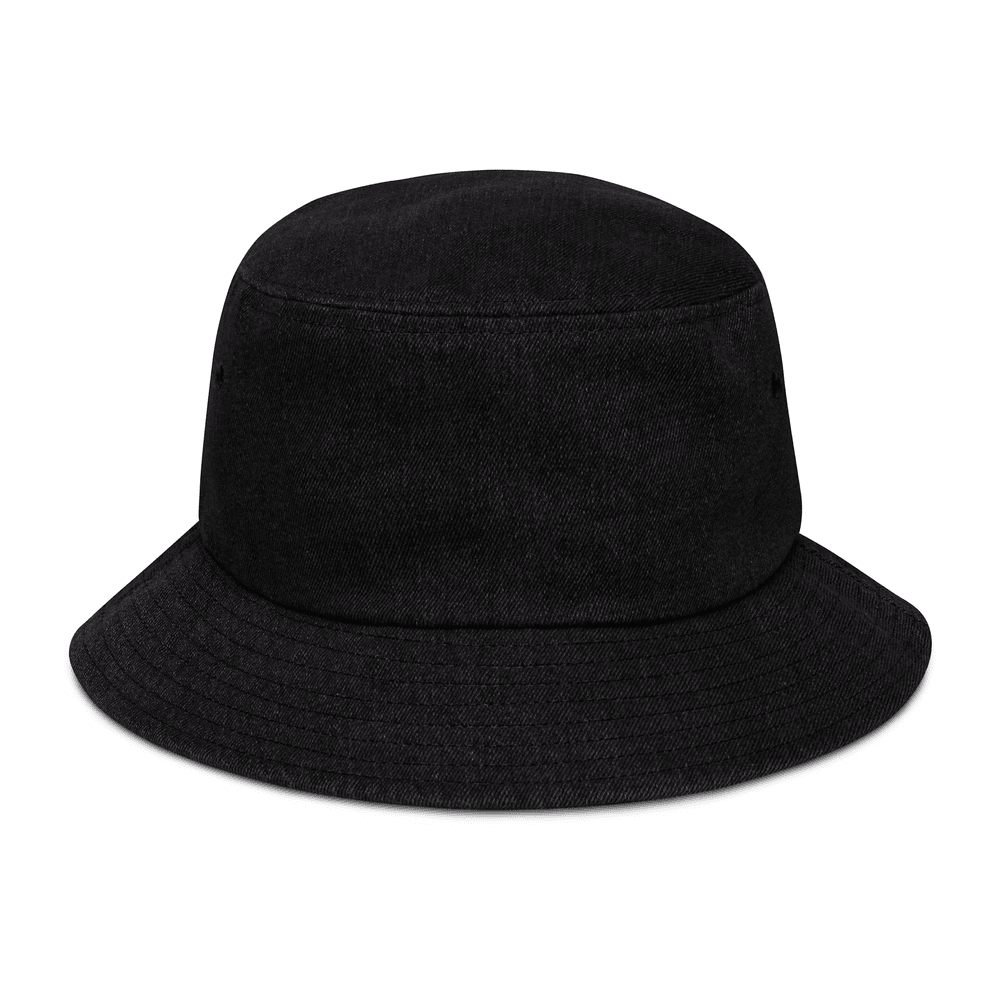 Denim Bucket Hat — front · Black Denim