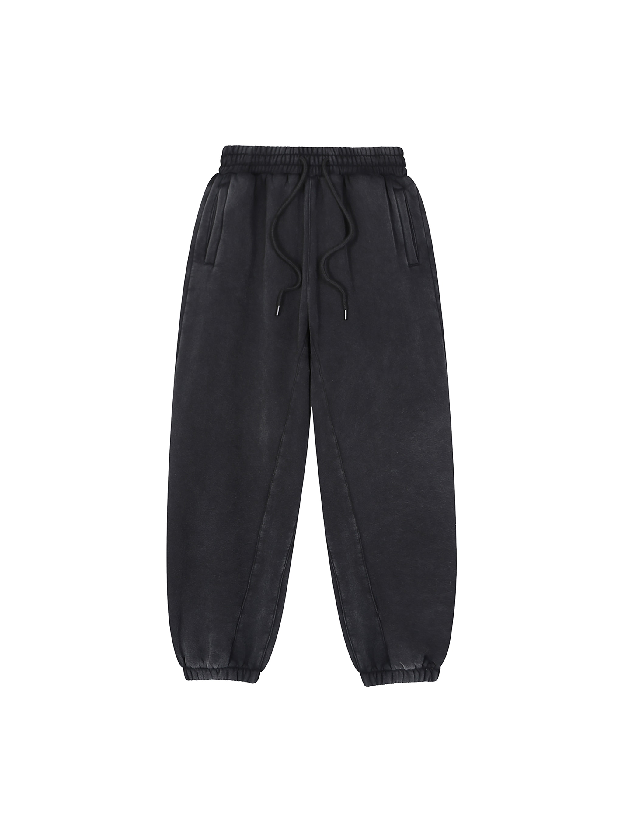 Fleeced Jogger Sweatpants — Black