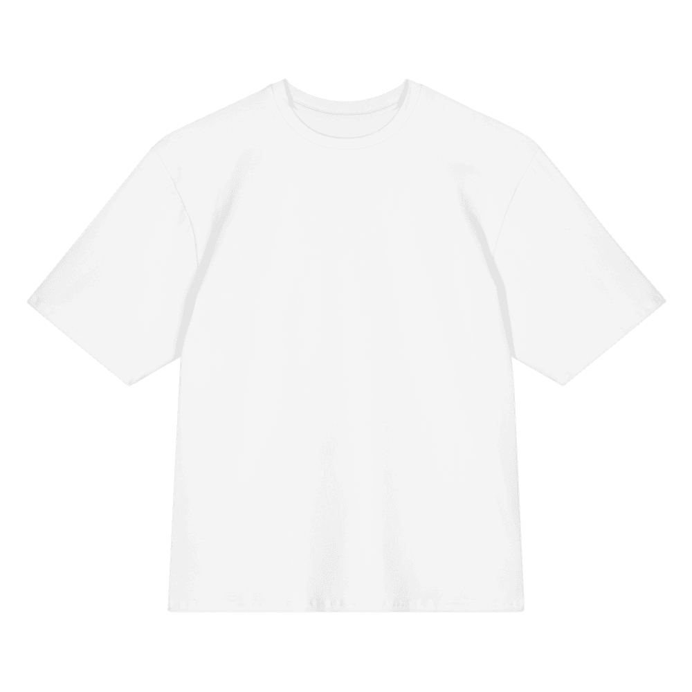 All-Over Print Oversized Cotton T-Shirt — Flat lay · front_dtfabric