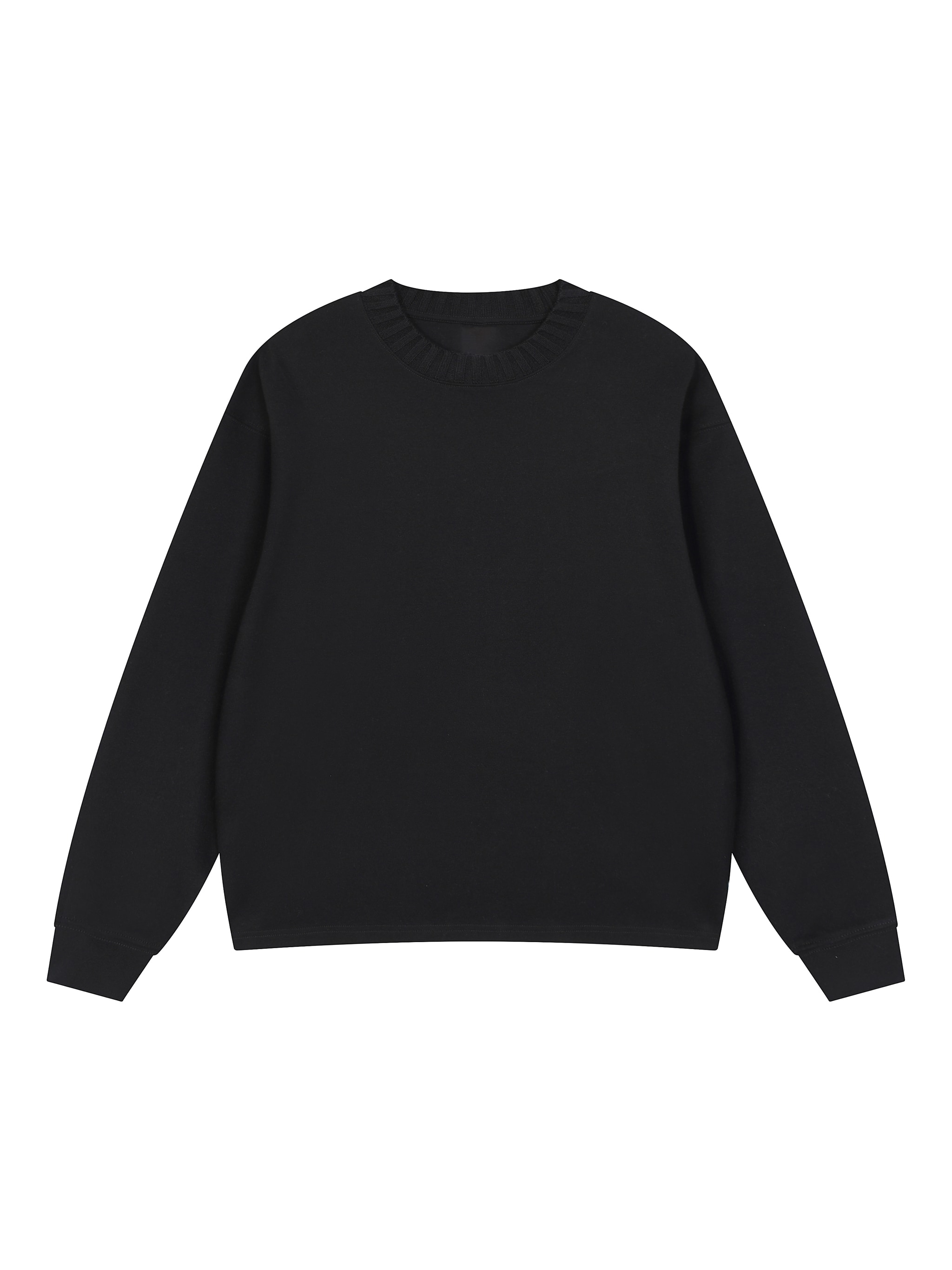 Knitted Oversize Sweatshirt — Black