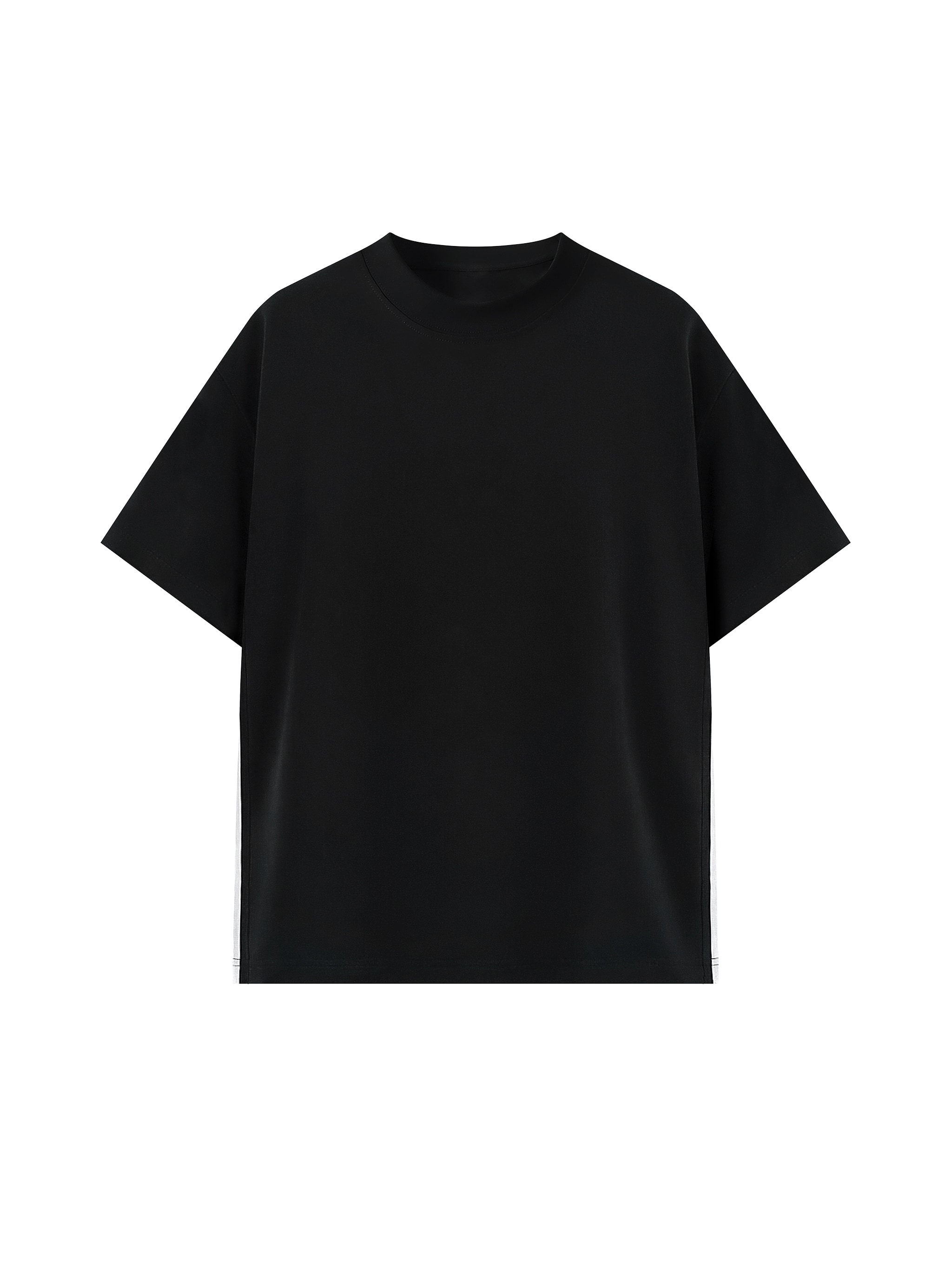 Unisex Colorblock Crewneck T-Shirt — Black
