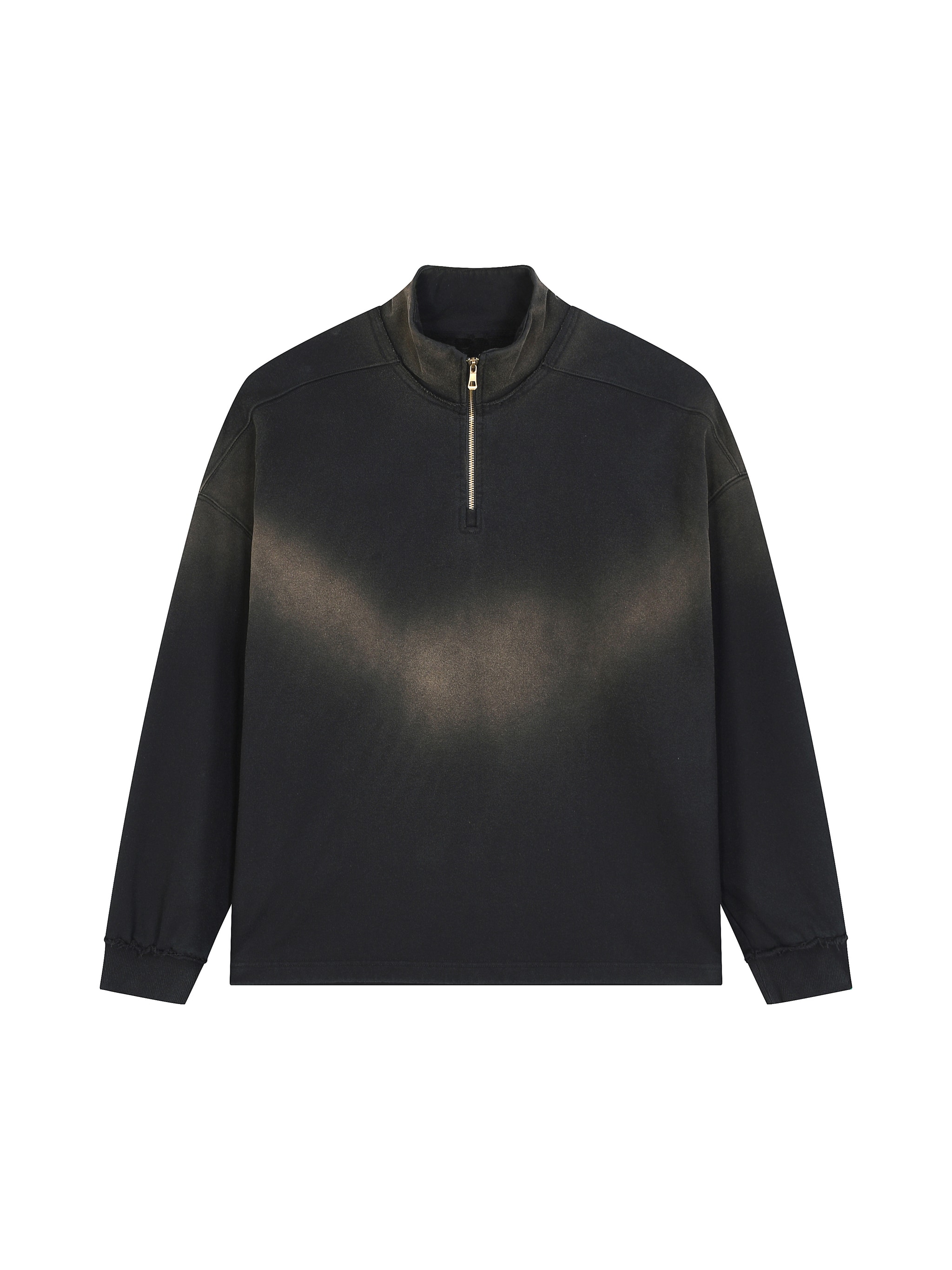 Sun Fade Quarter-Zip Sweatshirt — Black