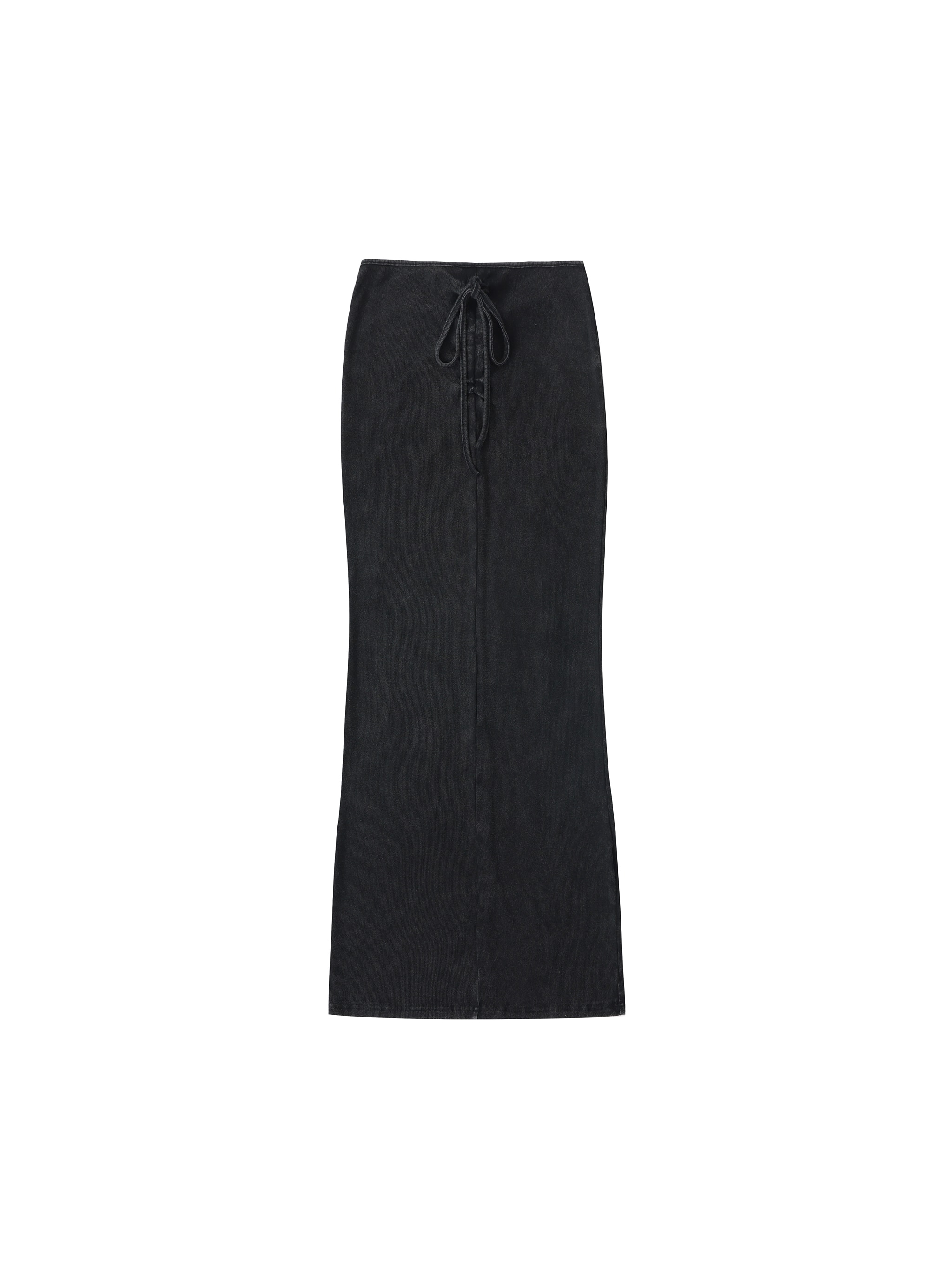 Dyed Washed Maxi Skirt — Washed Black