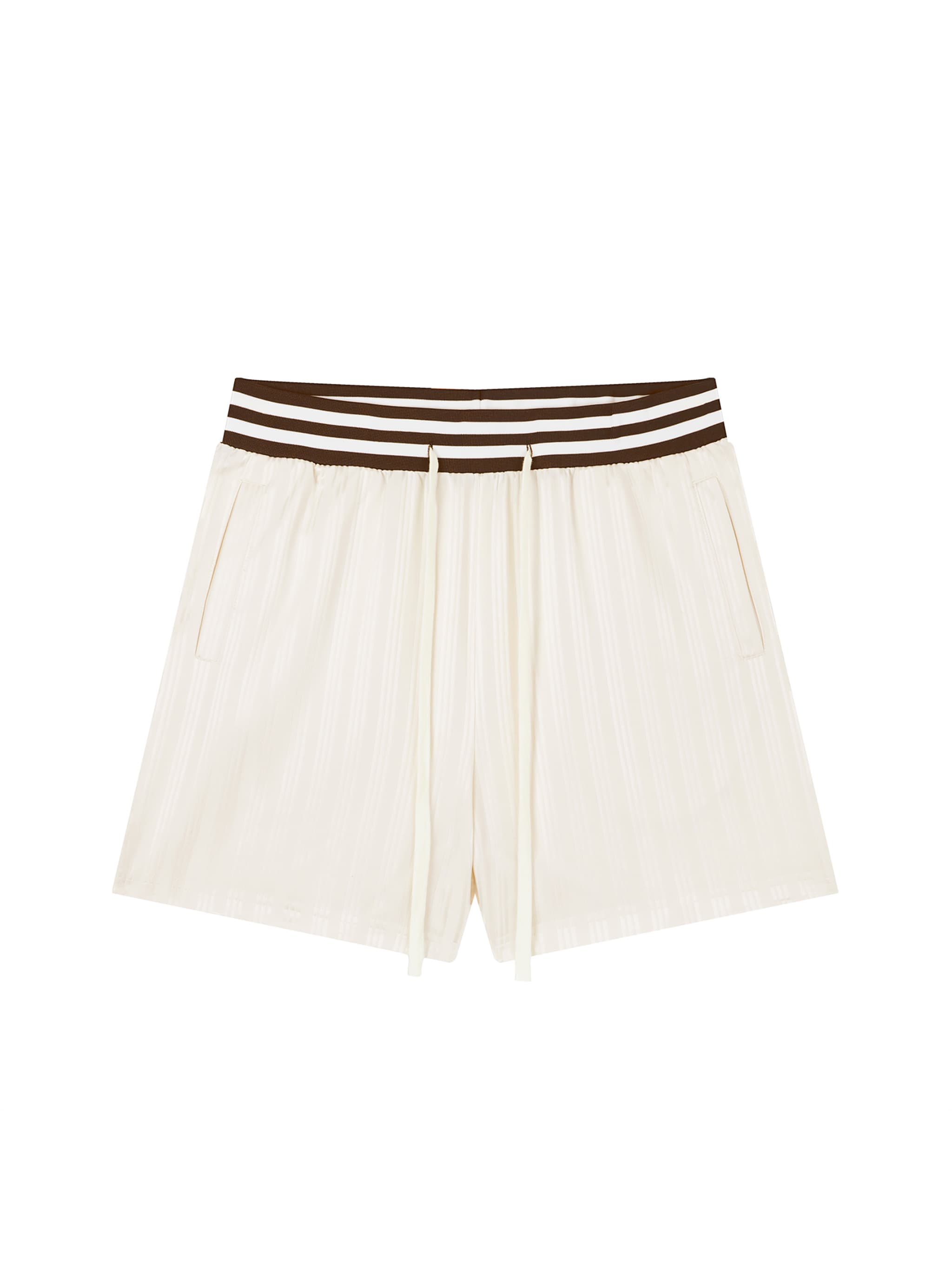 Custom Unisex Striped Drawstring Shorts — Bottoms