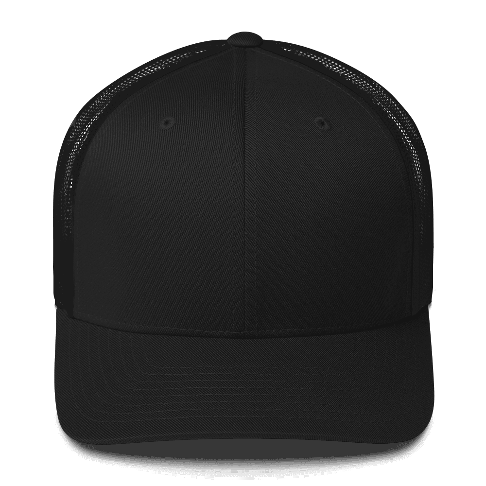 Classic Mesh Back Trucker Cap — front · Black