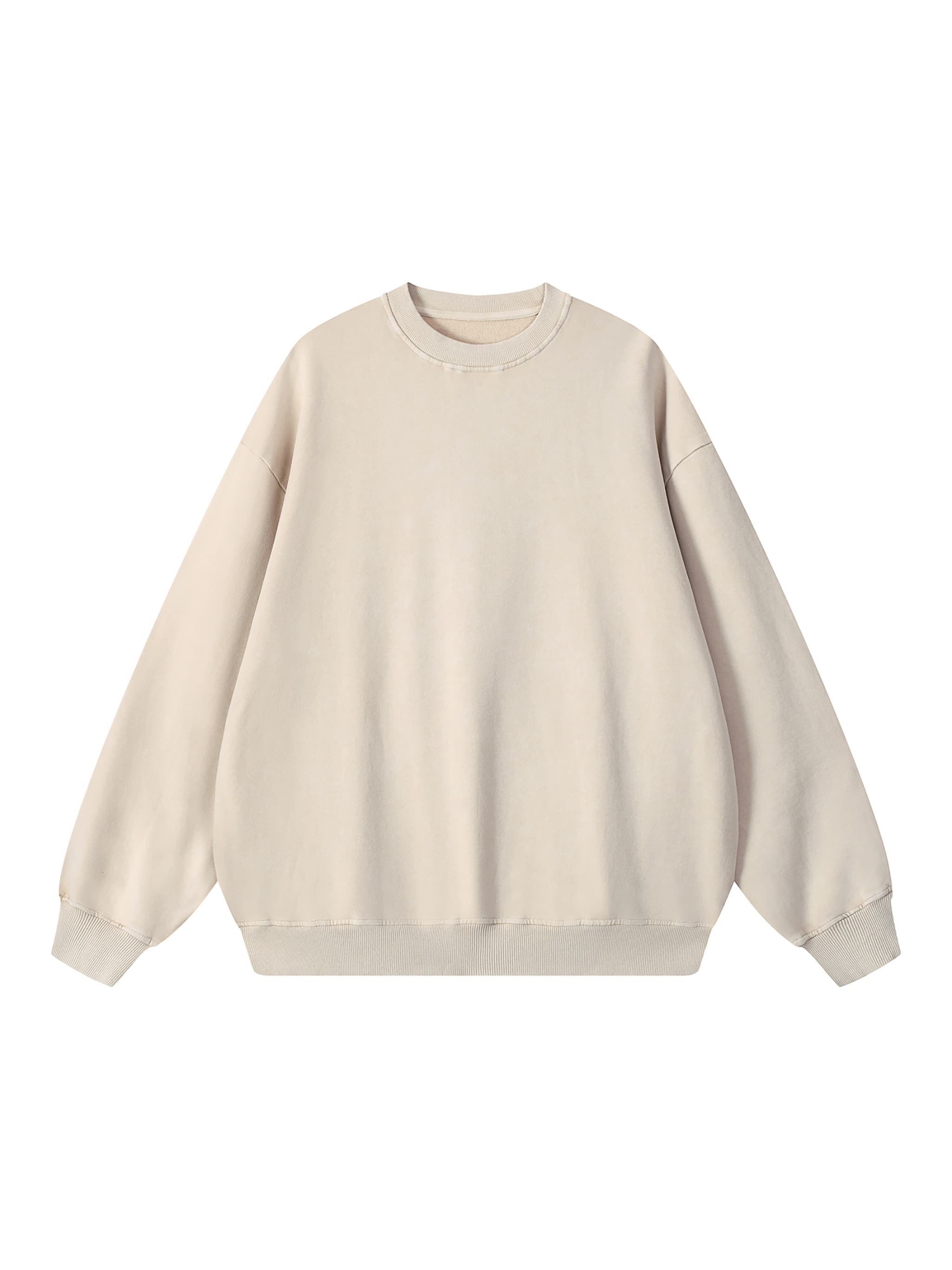 Custom Oversized Snow Wash Sweatshirt — Sweatshirts