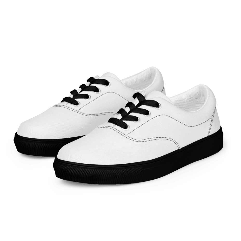 Women's Canvas Lace-Up Shoes — Black