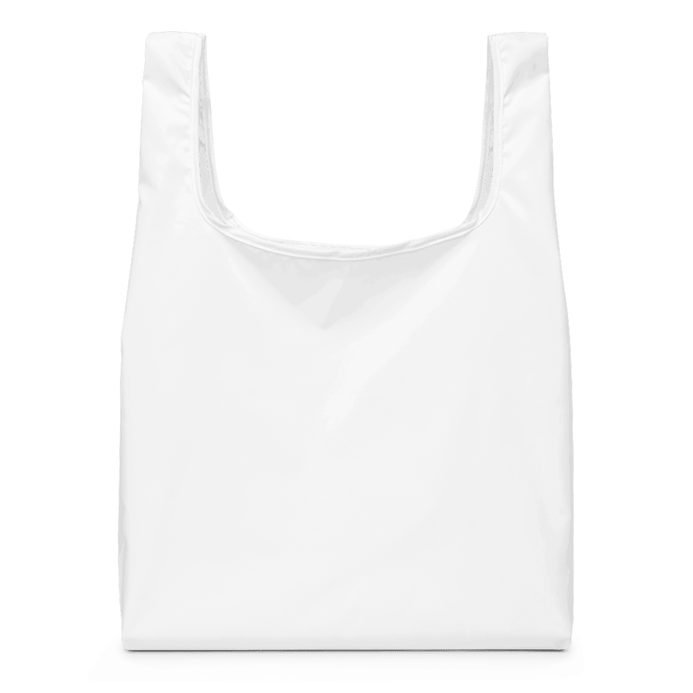Custom All-Over Print Shopping Bag — Flat lay · front