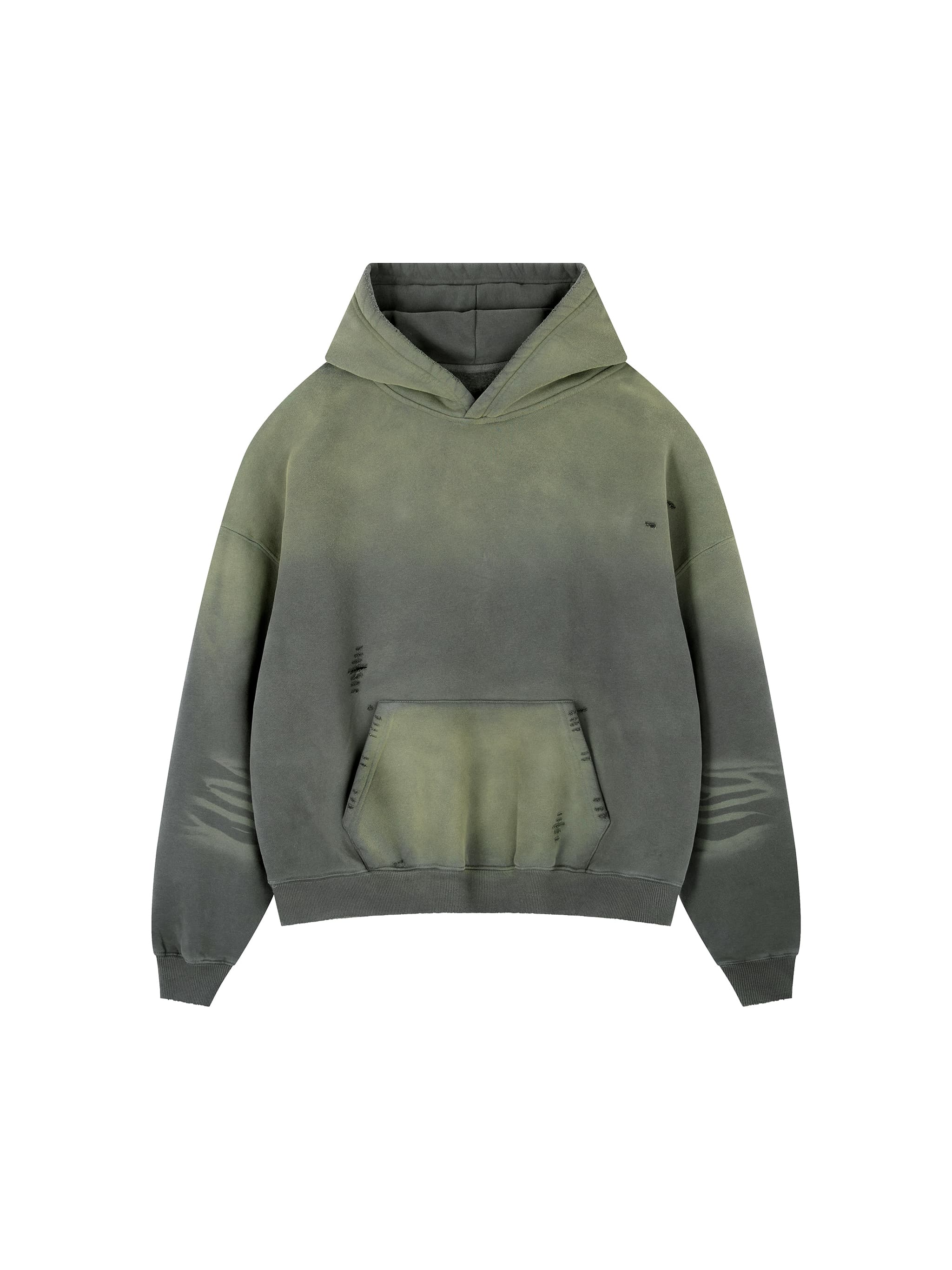 Custom Frayed Sunfade Boxy Hoodie — Hoodies