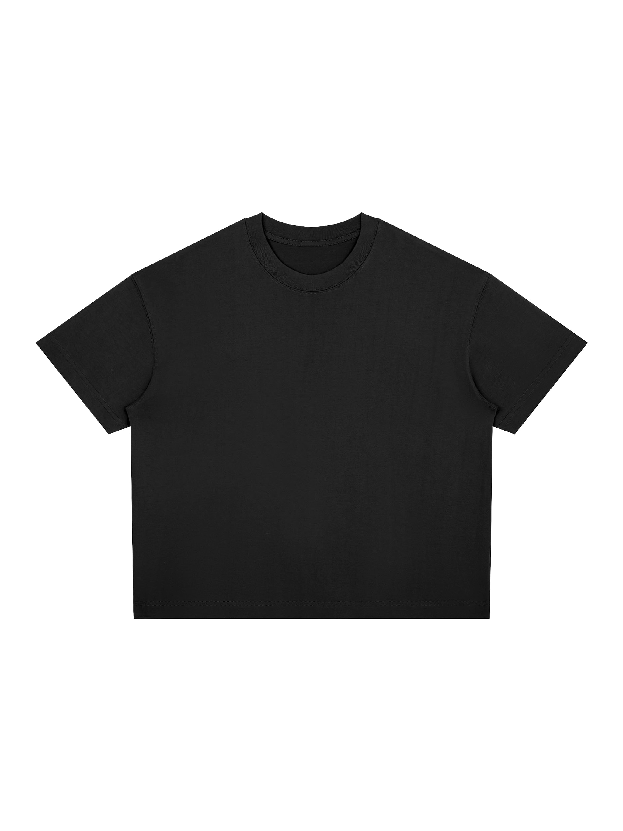 Unisex Boxy Drop Shoulder T-Shirt — Black