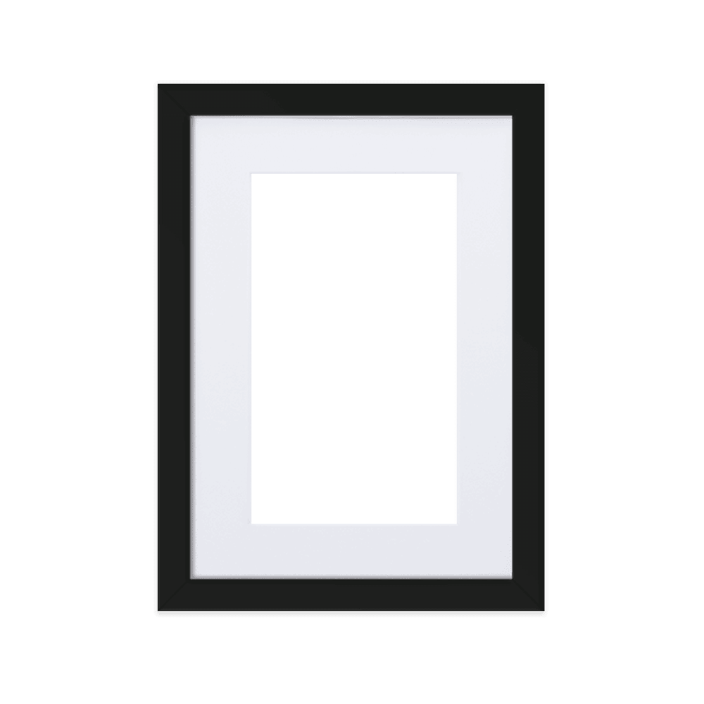 Framed Matte Poster With Mat — Black