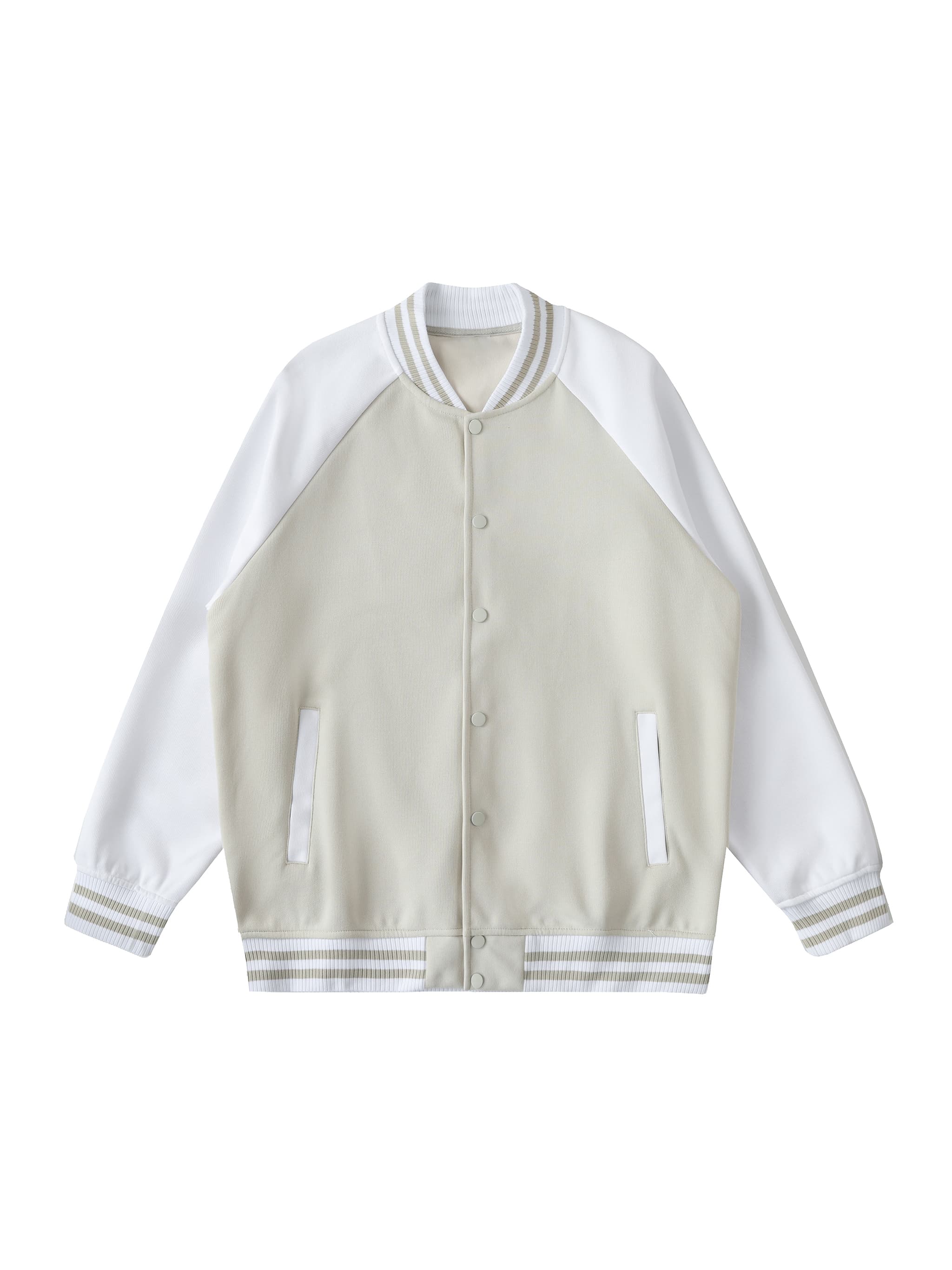 Custom Two Tone Raglan Varsity Jacket — Outerwear