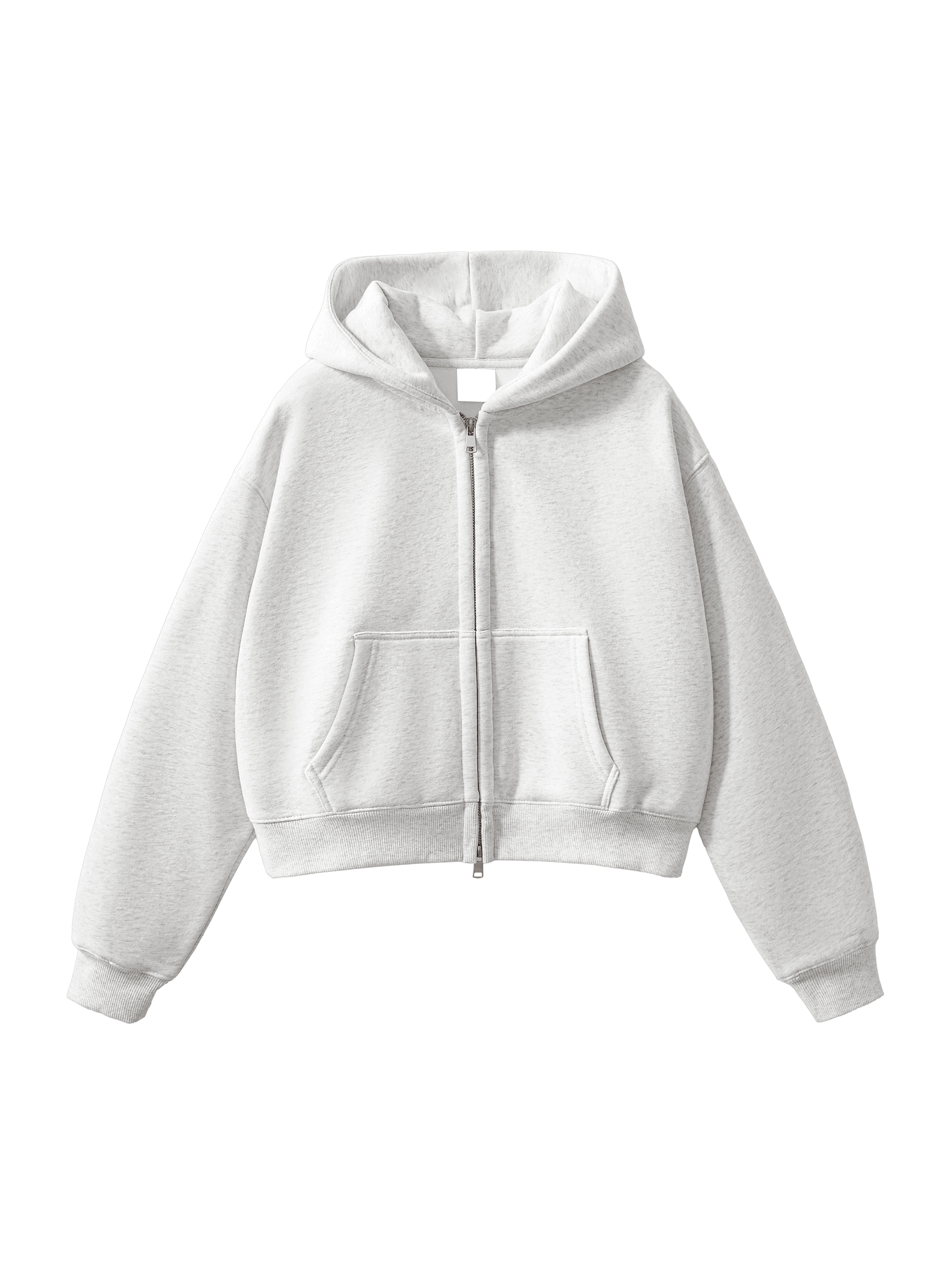 Custom Fleeced Zip-Up Cropped Hoodie — Hoodies