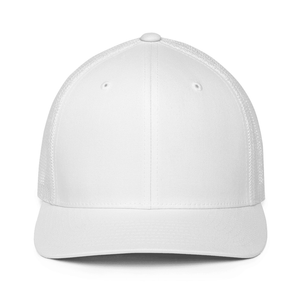Closed-Back Trucker Cap — front · Black