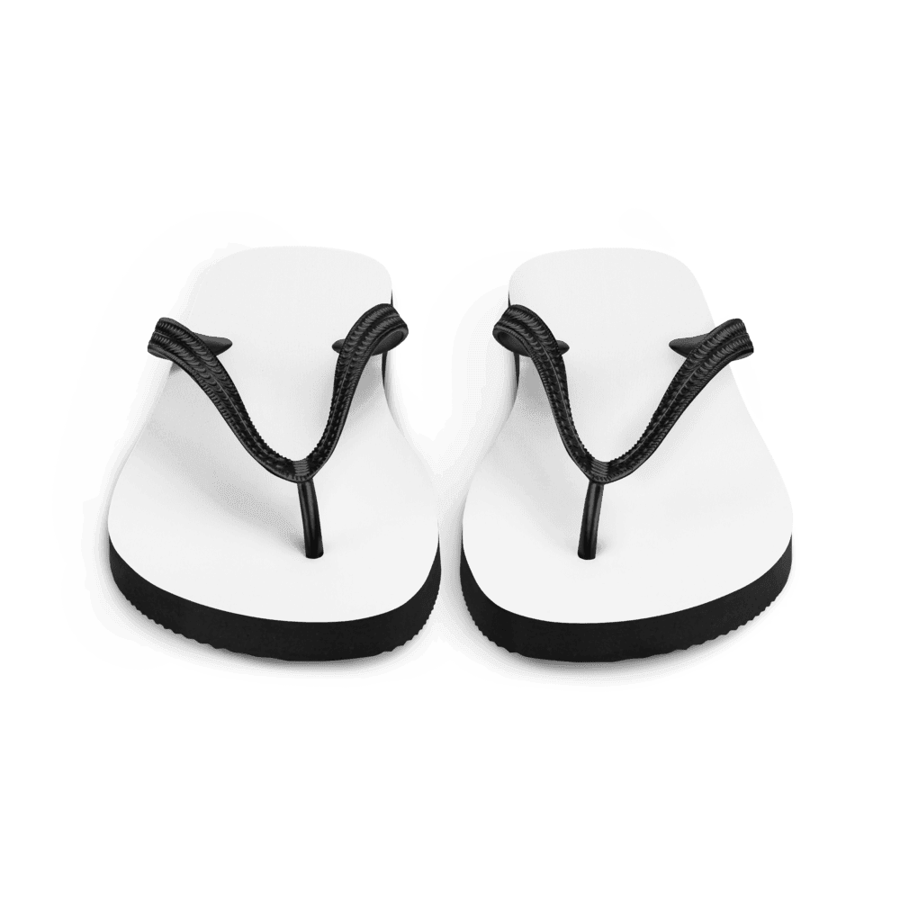 Custom Sublimation Flip Flops — White
