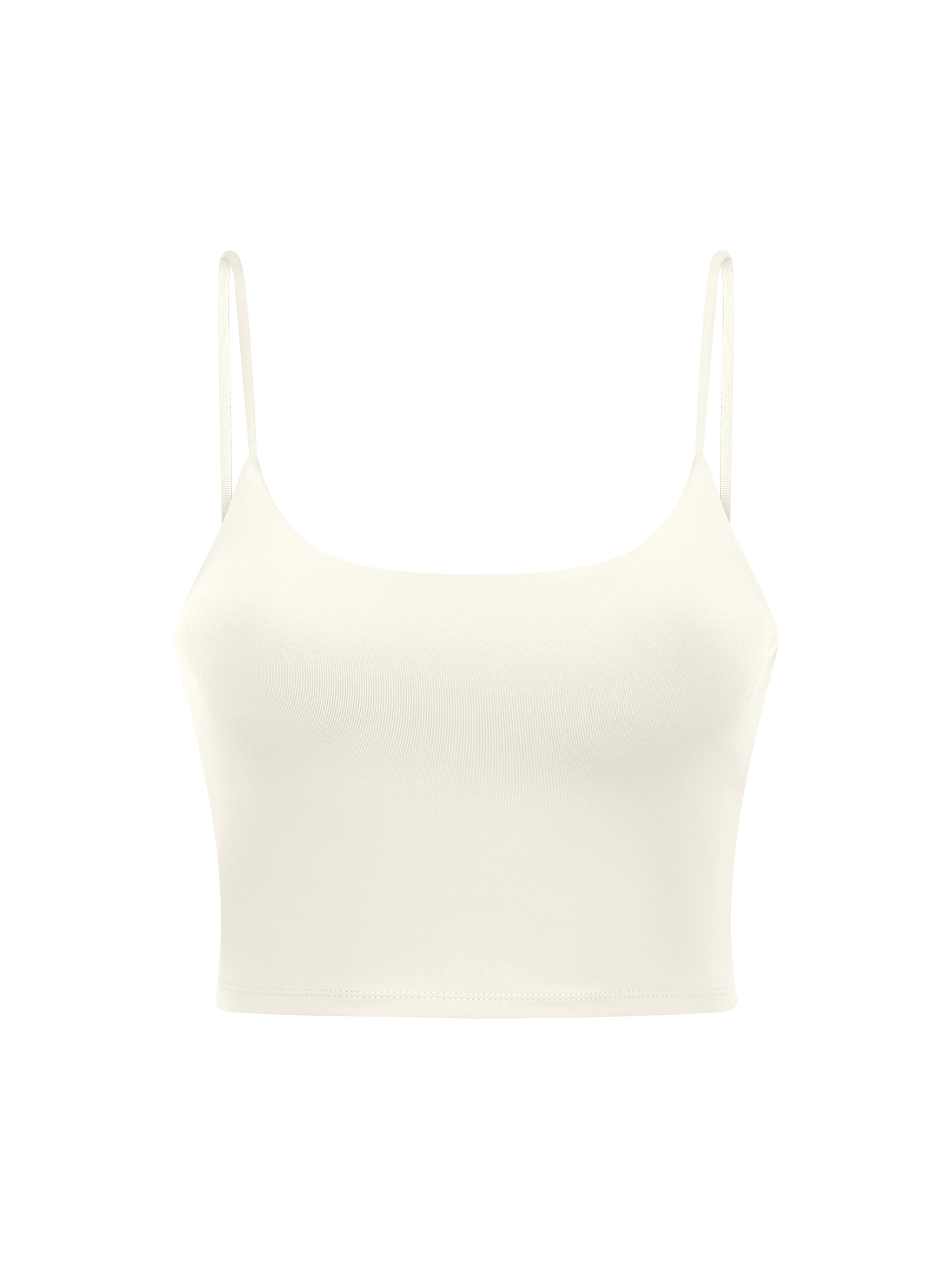 Spaghetti Strap Sports Bra — White