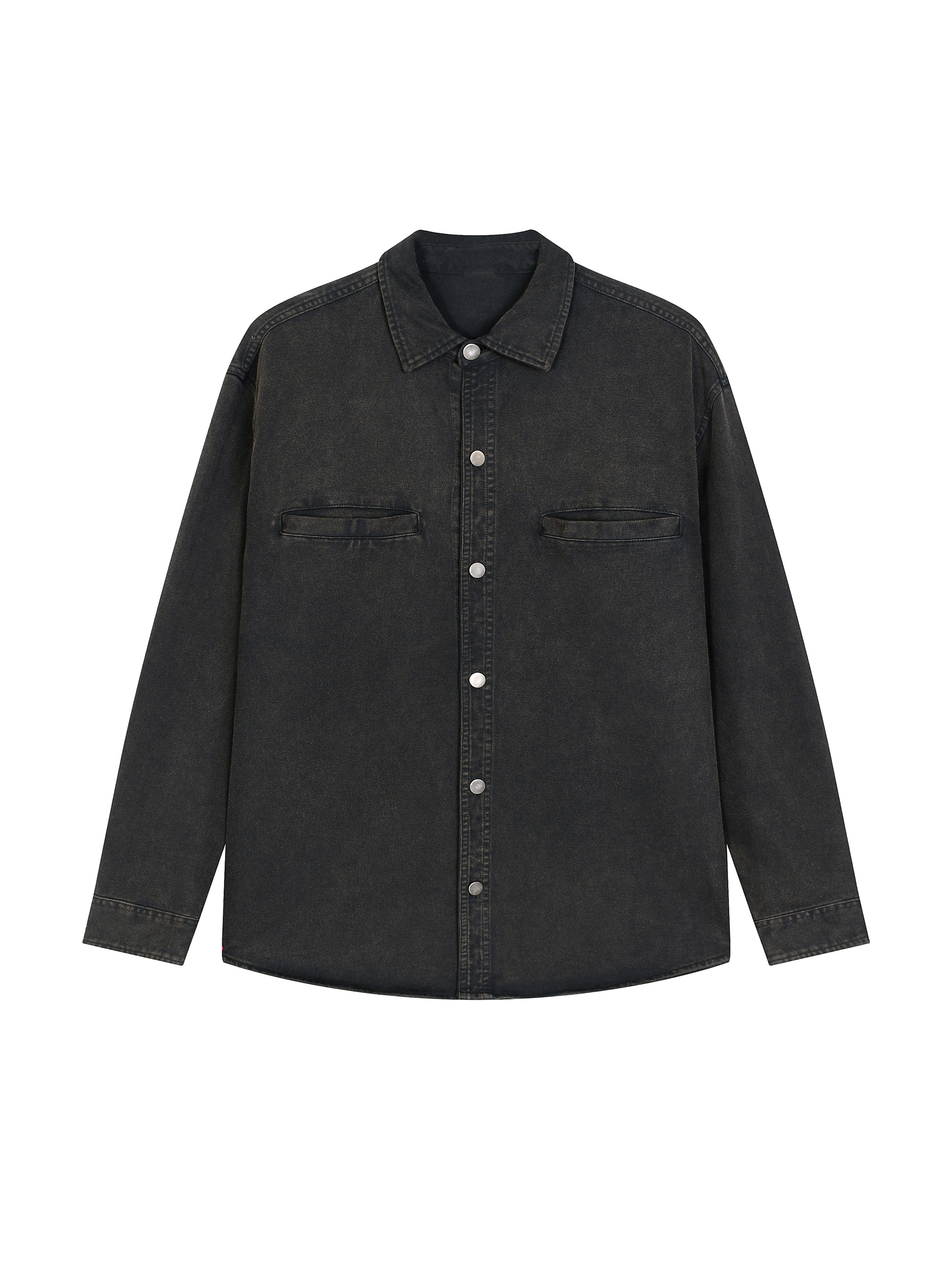 Vintage Washed Denim Jacket — Black