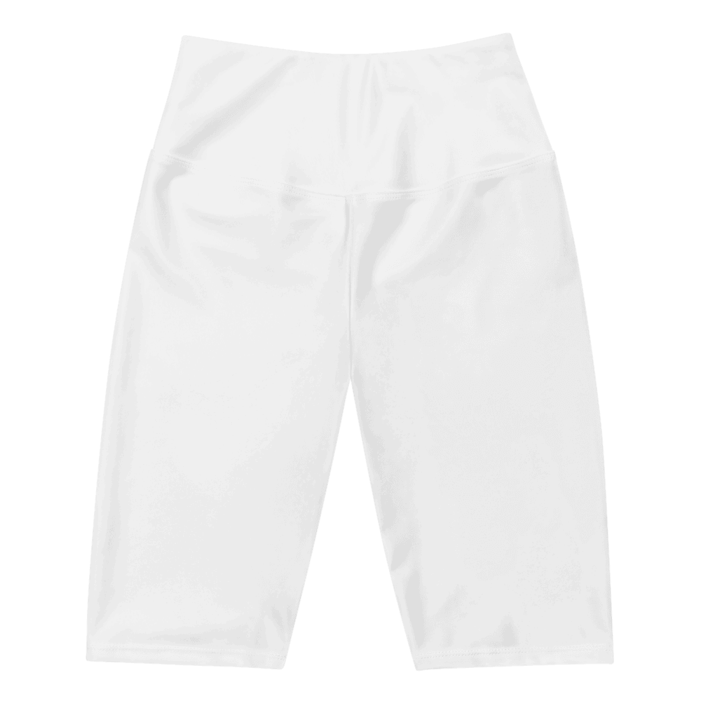 All-Over Print Biker Shorts — Flat lay · leg_right