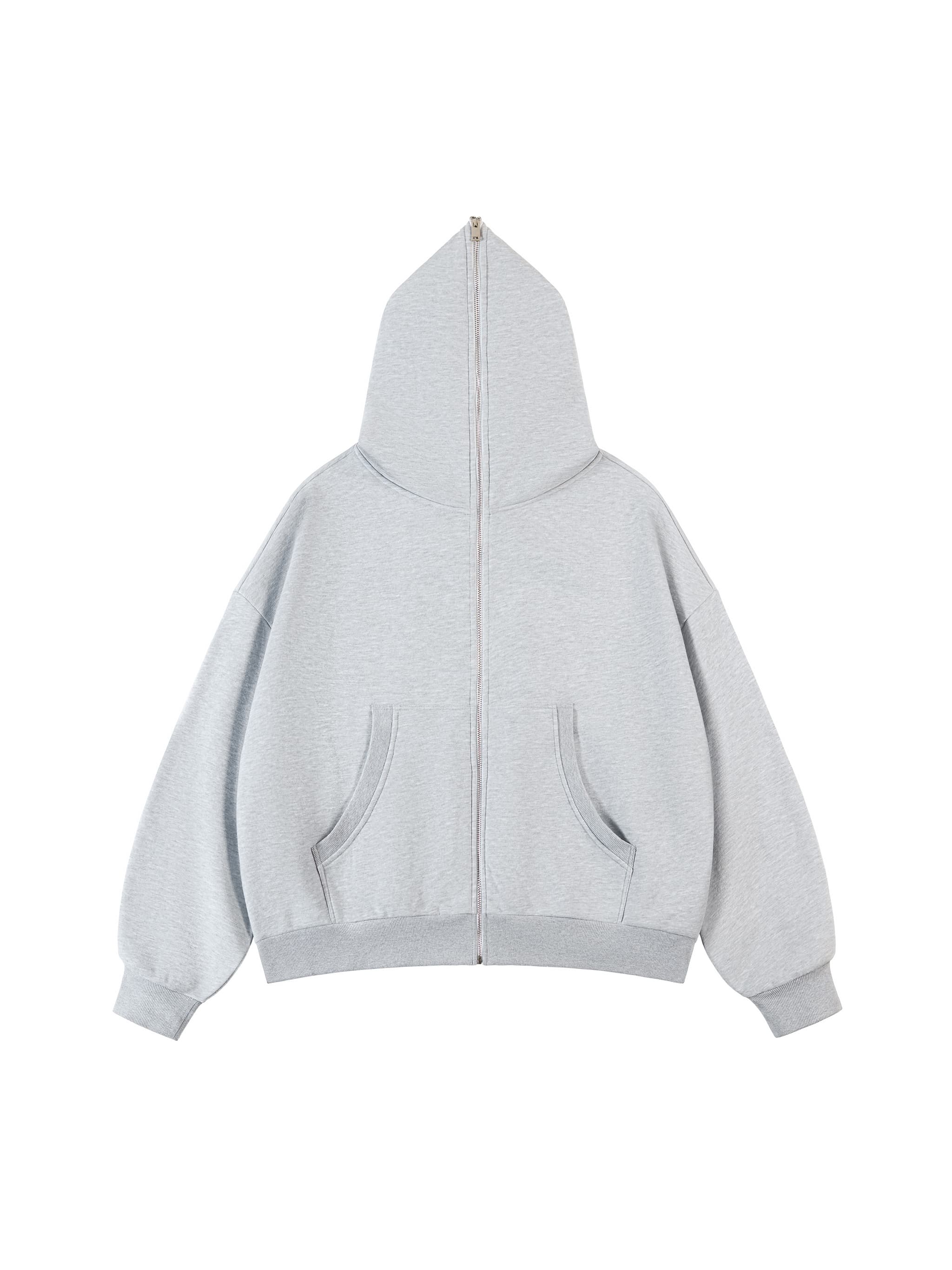 Custom Fleeced Full-Zip Boxy Hoodie — Hoodies