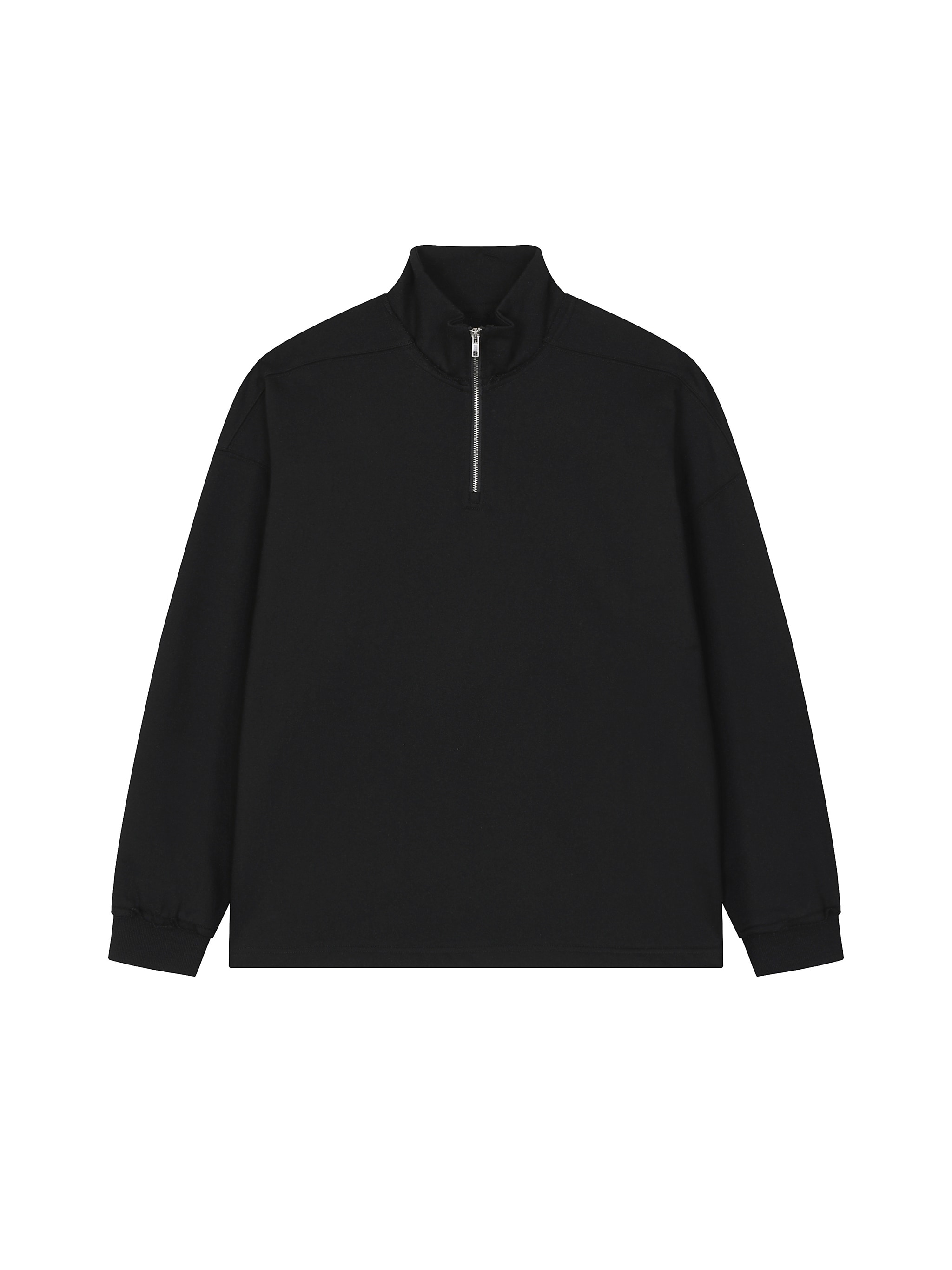 Half-Zip Fleece Sweatshirt — Black