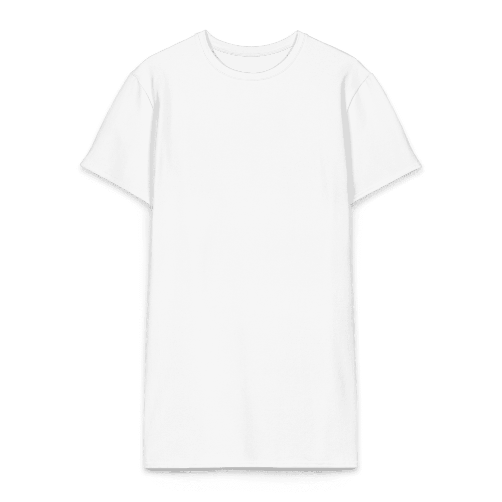 All-Over Print T-Shirt Dress — White