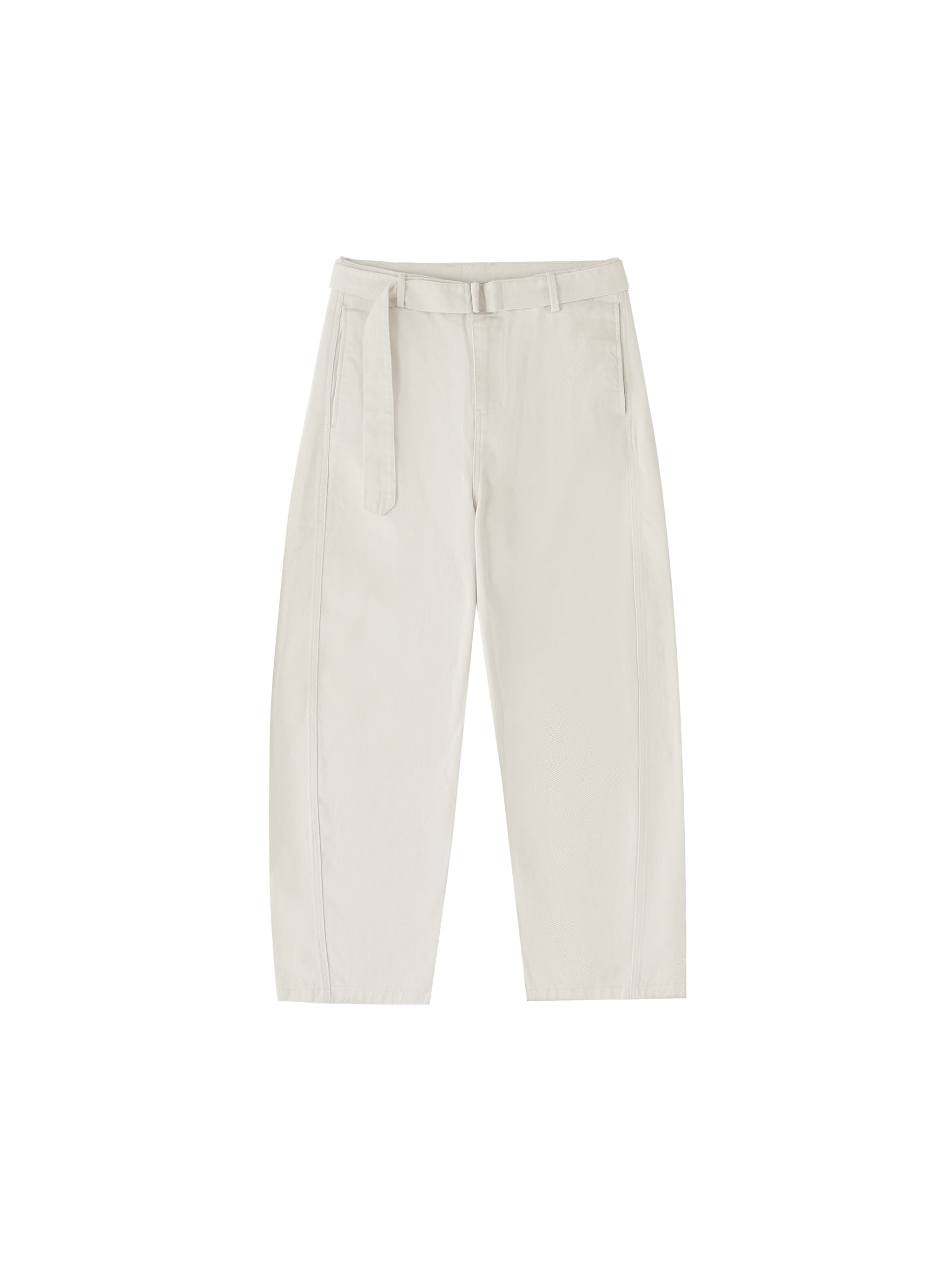 Custom Belted Barrel-Leg Chino Pants — Bottoms