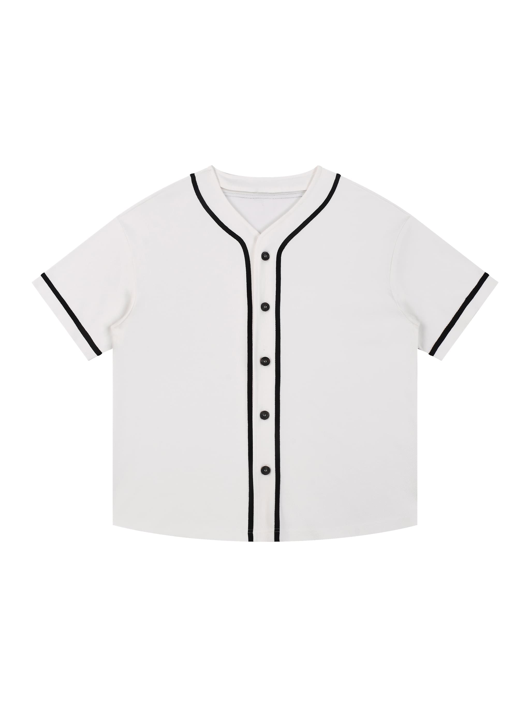 Custom Contrast Piped Button-Up Jersey — Activewear