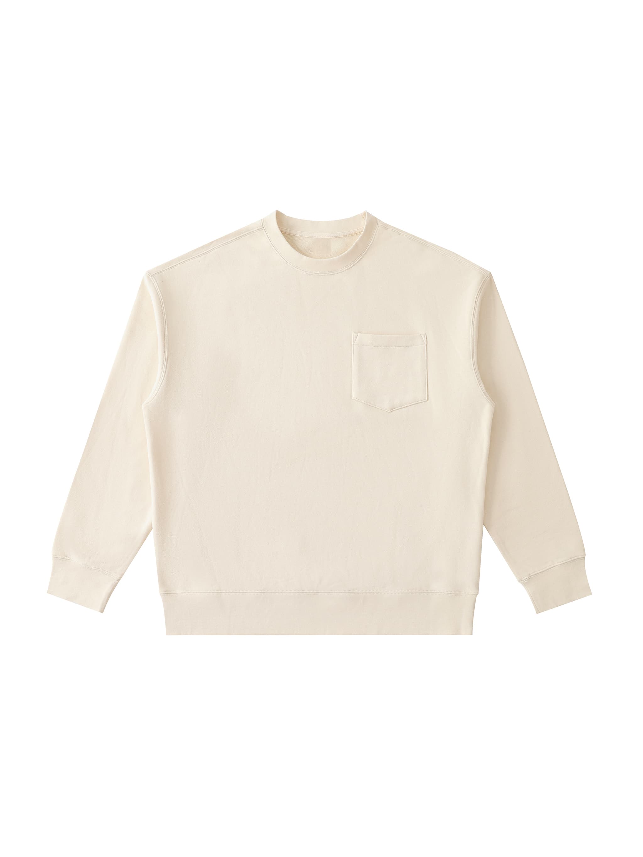 Custom Heavyweight Patch Pocket Crewneck Sweatshirt — Sweatshirts