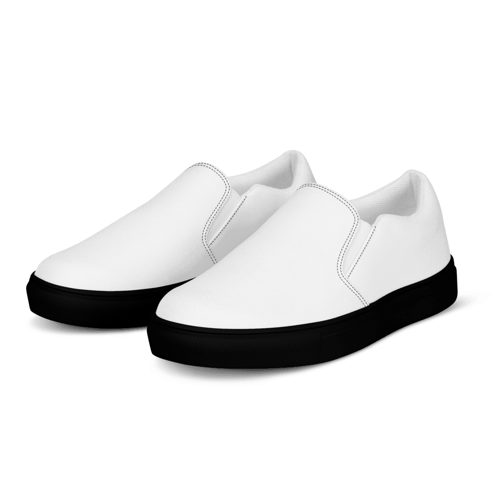 Custom Slip-On Canvas Shoes — Black