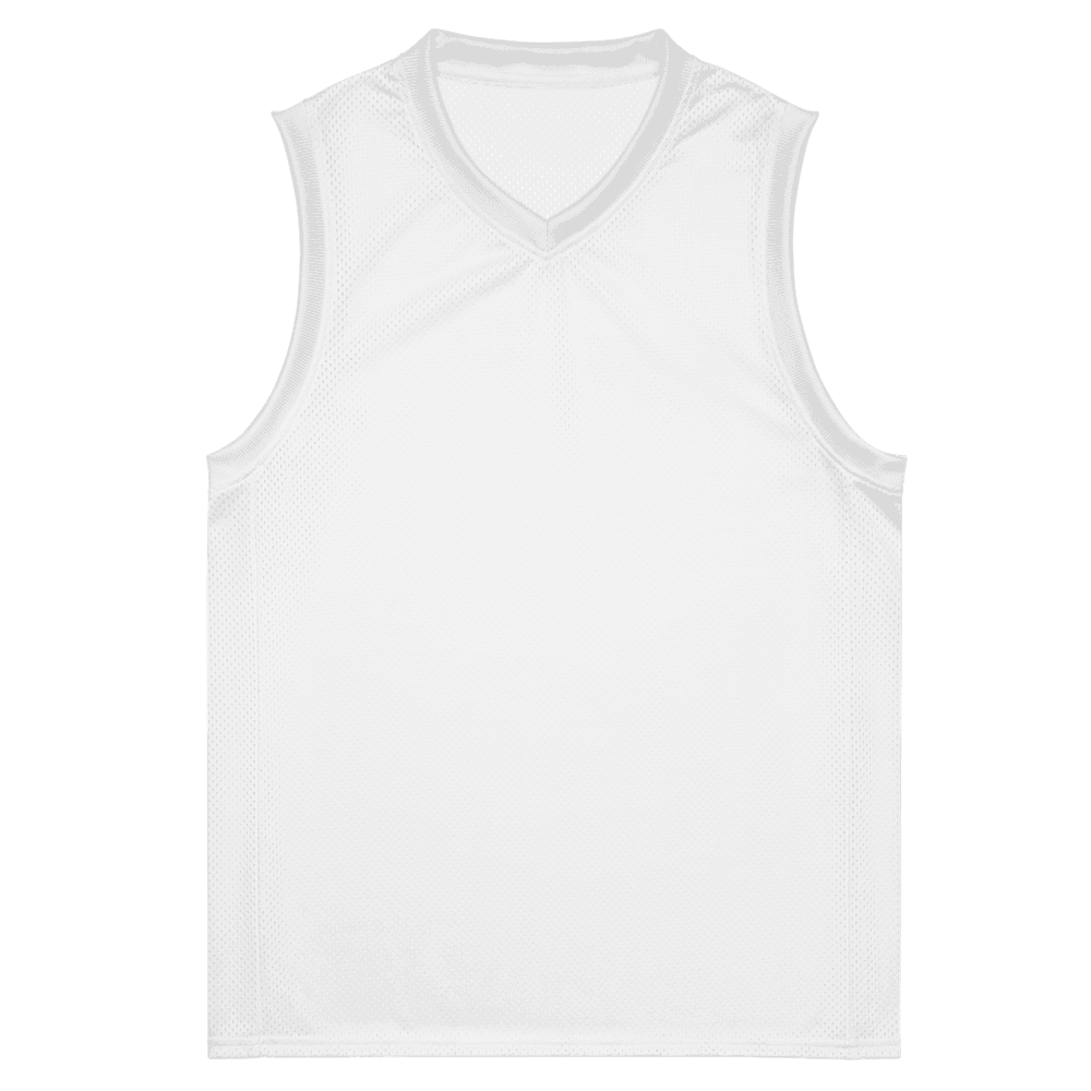 All-Over Print Basketball Jersey — Flat lay · front