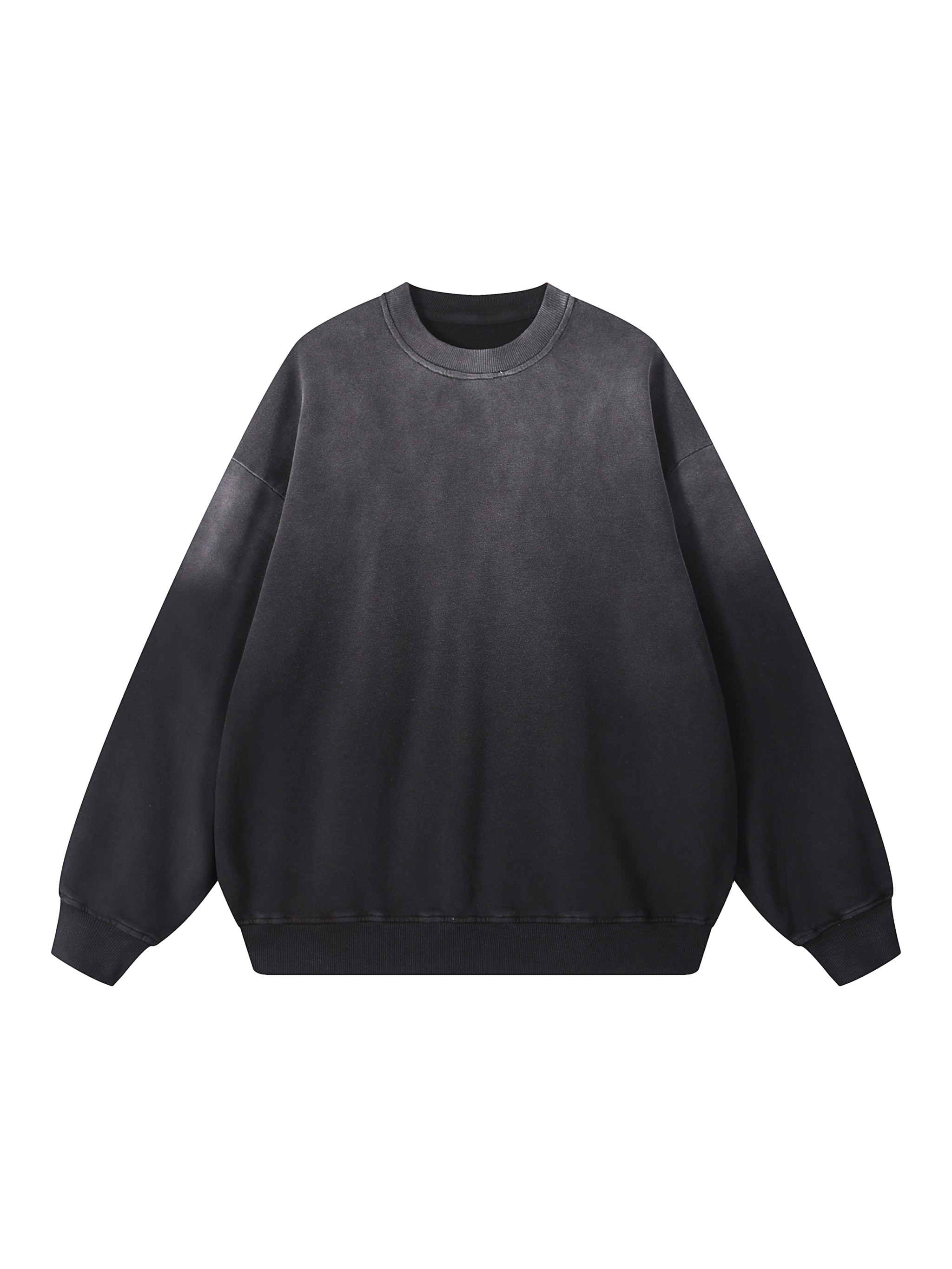 Sunfade Drop-Shoulder Sweatshirt — Black