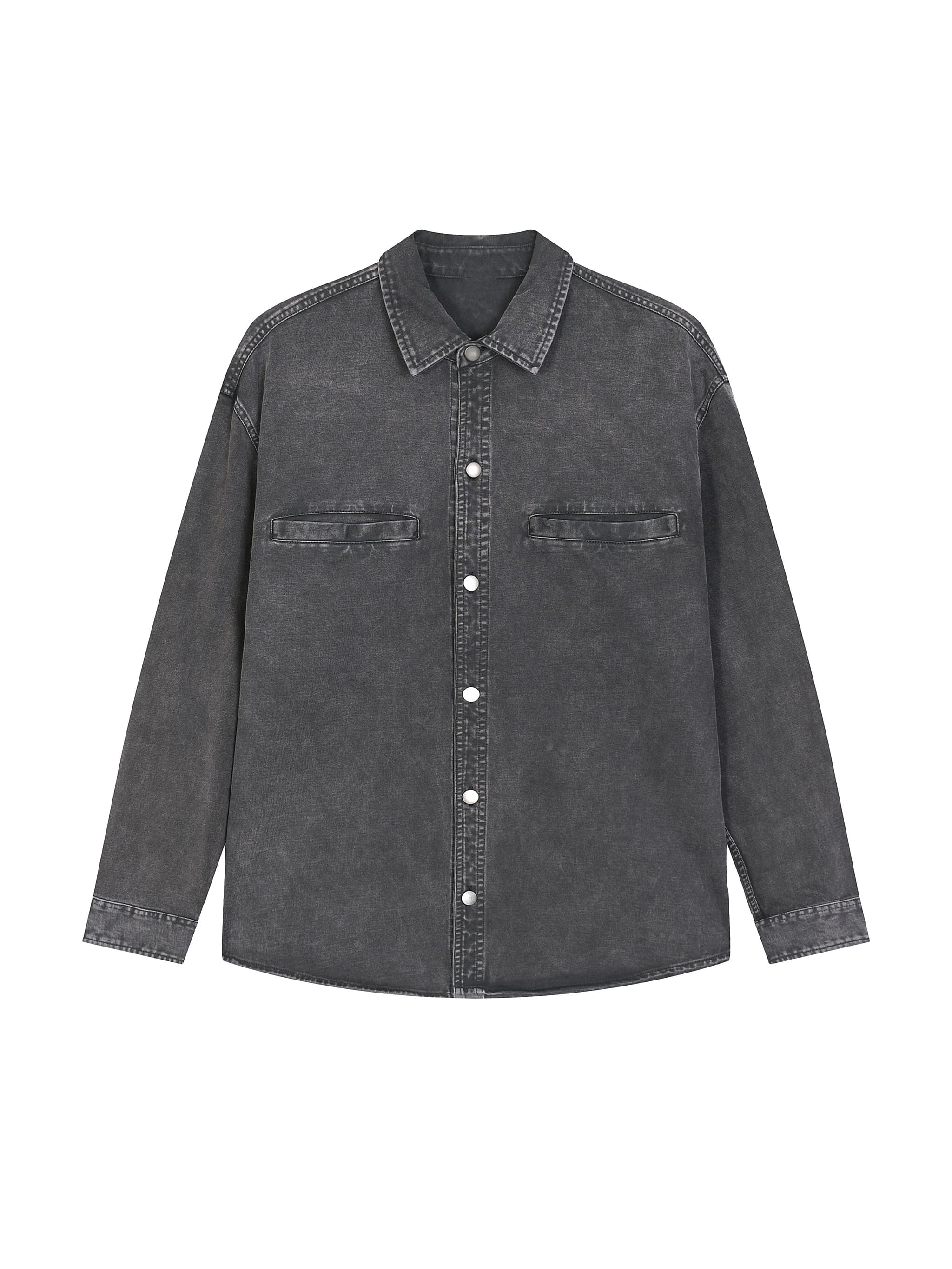 Custom Vintage Washed Denim Jacket — Outerwear