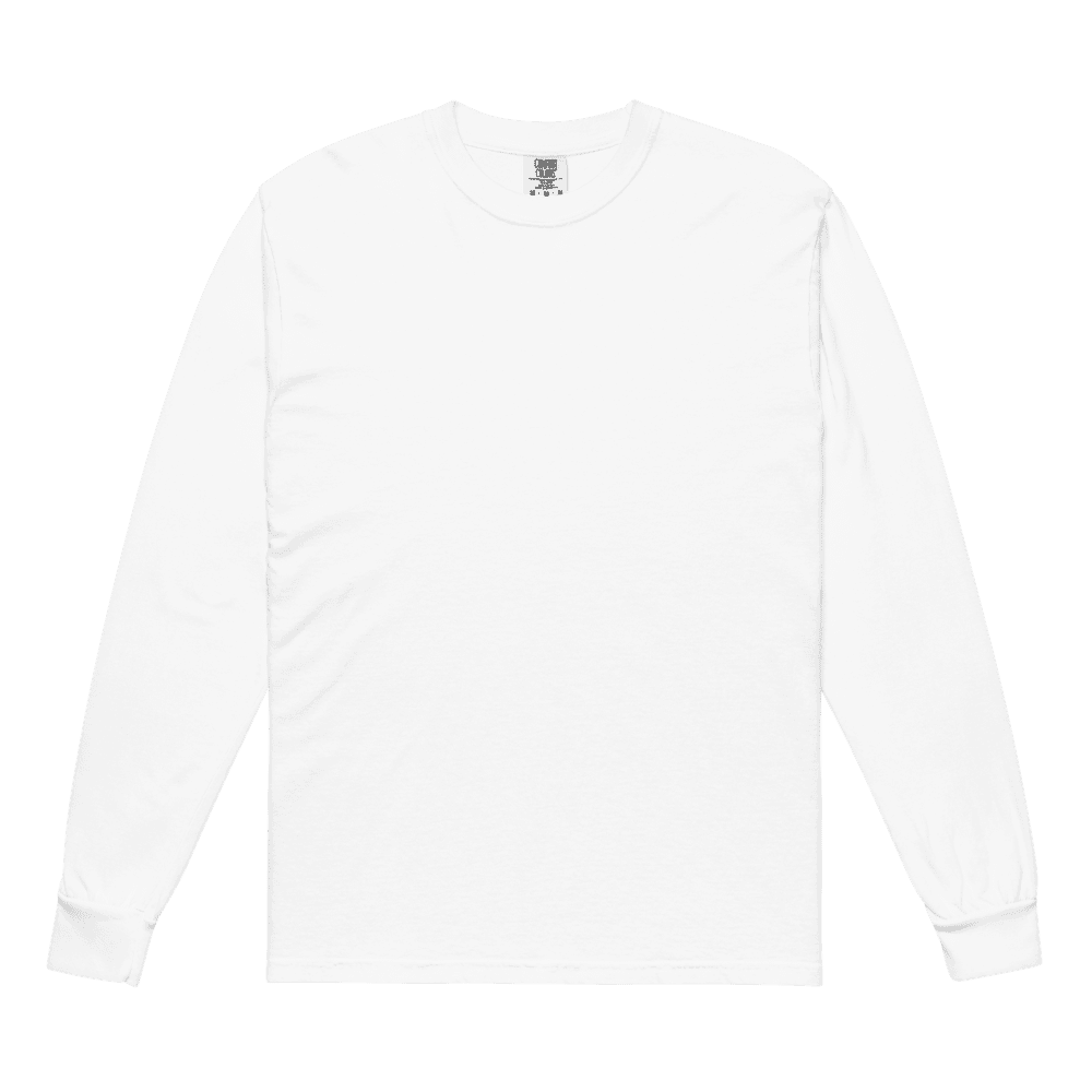 Garment-Dyed Heavyweight Long Sleeve Shirt — Black
