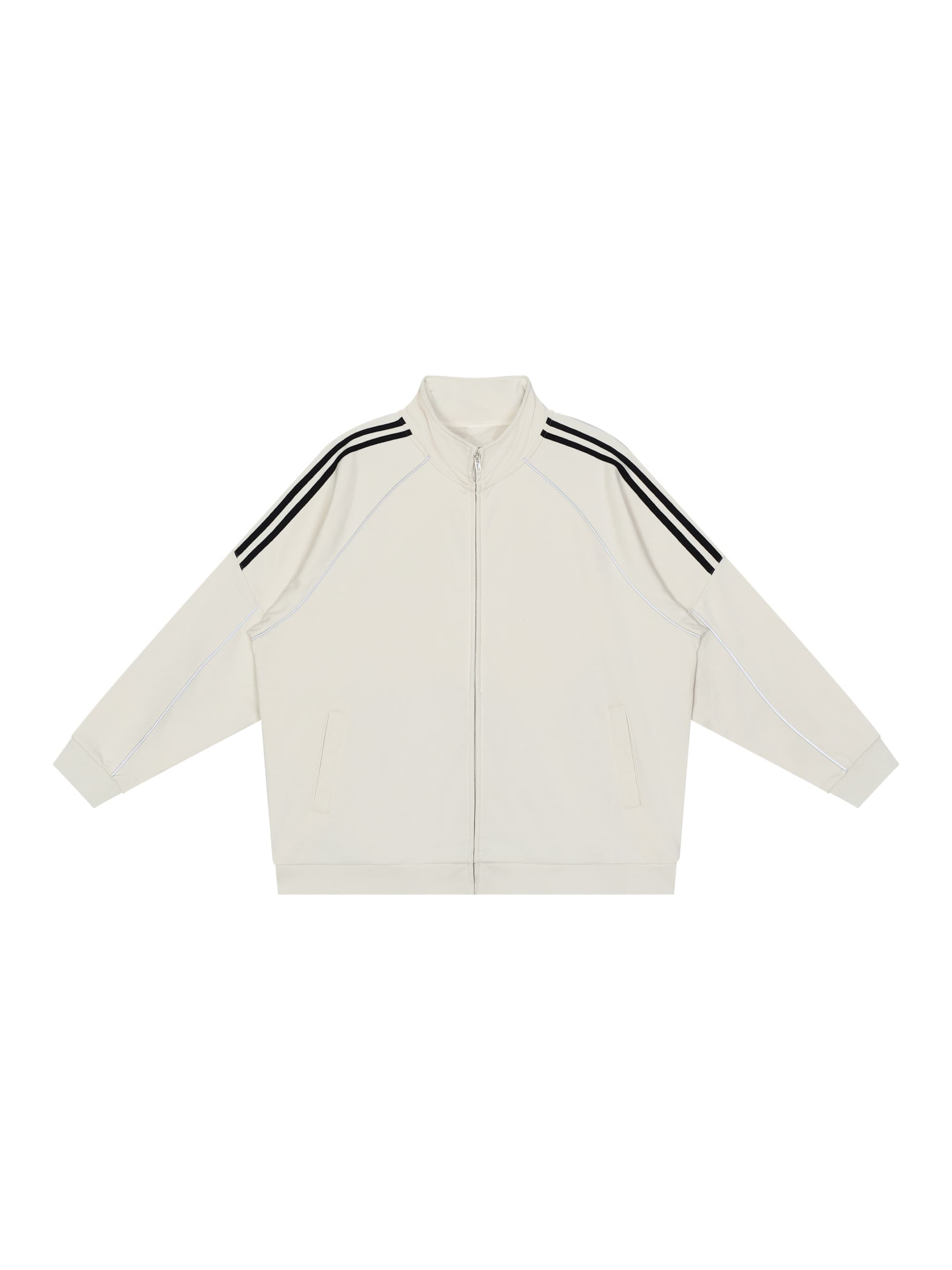 Custom Reflection Striped Raglan Jacket — Outerwear