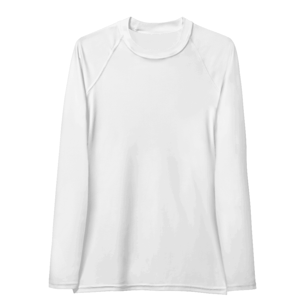 All-Over Print Women's Rash Guard — Flat lay · 2 · front